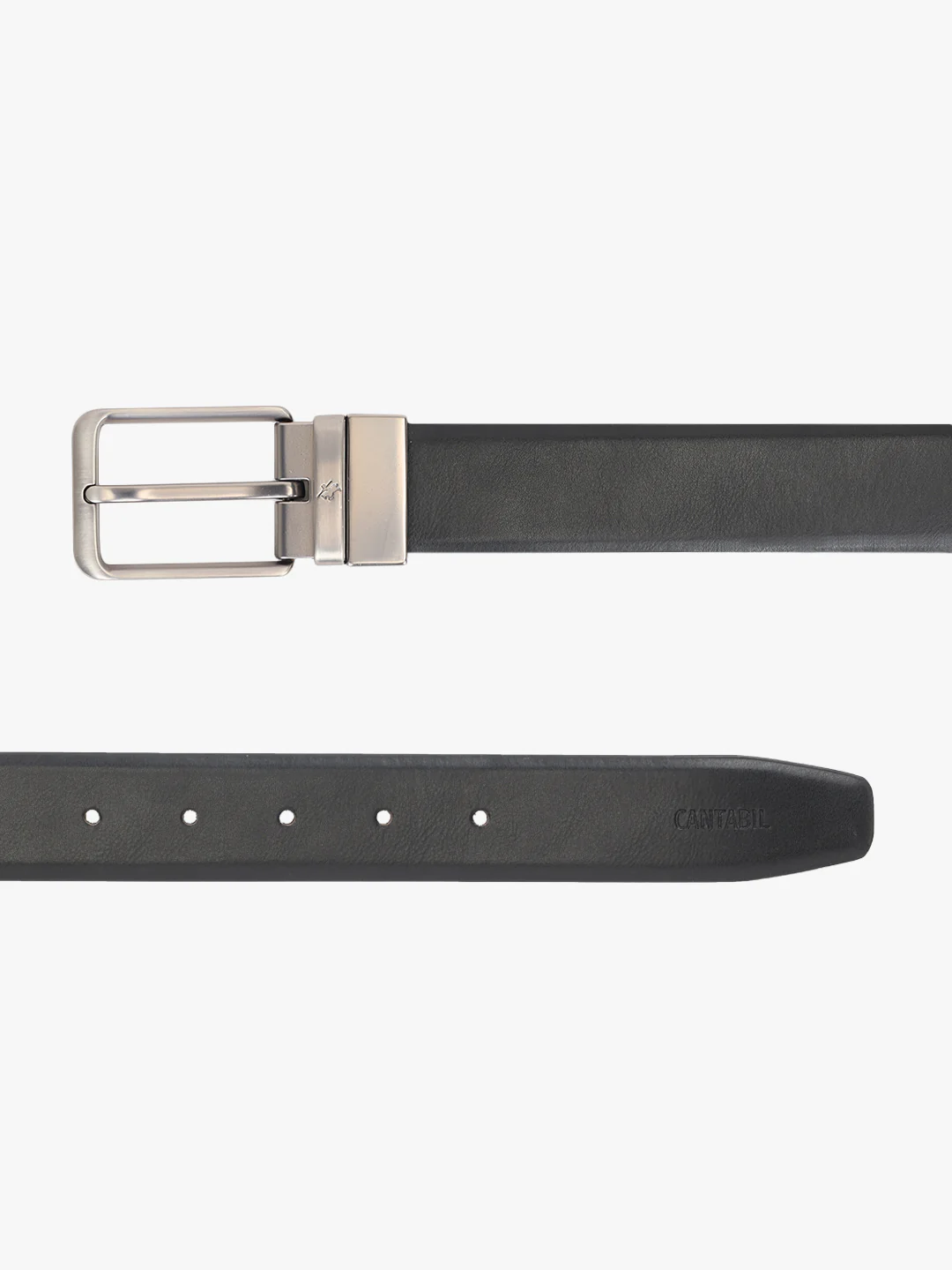 Men's Solid Black Brown Reversible Formal Belt - Image 3