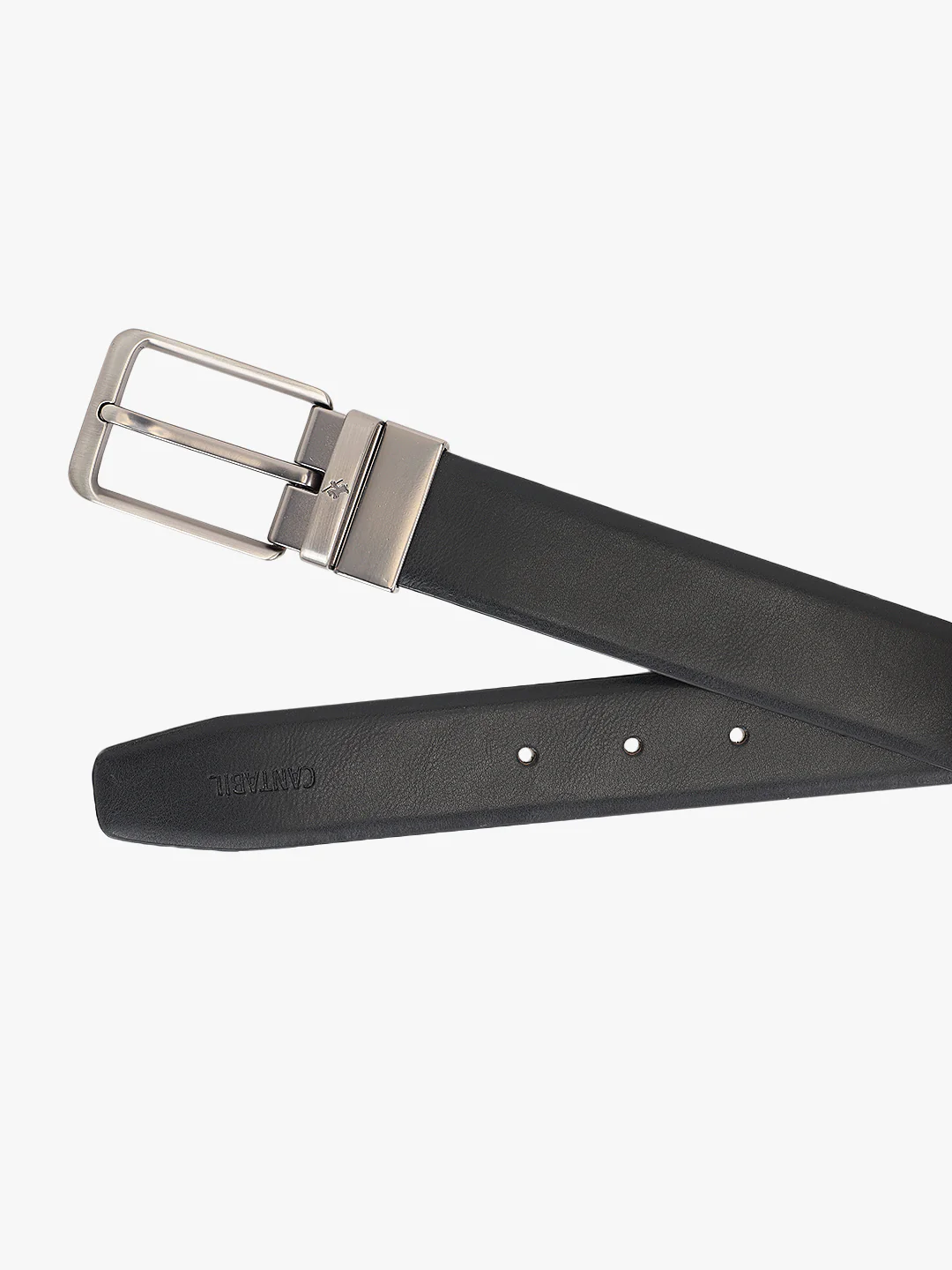 Men's Solid Black Brown Reversible Formal Belt - Image 4