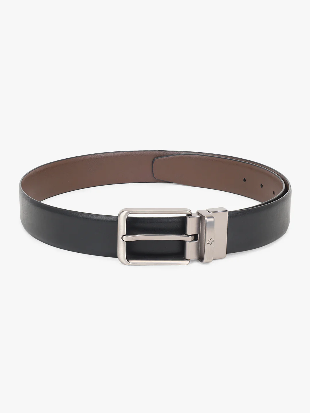 Men's Solid Black Brown Reversible Formal Belt - Image 6