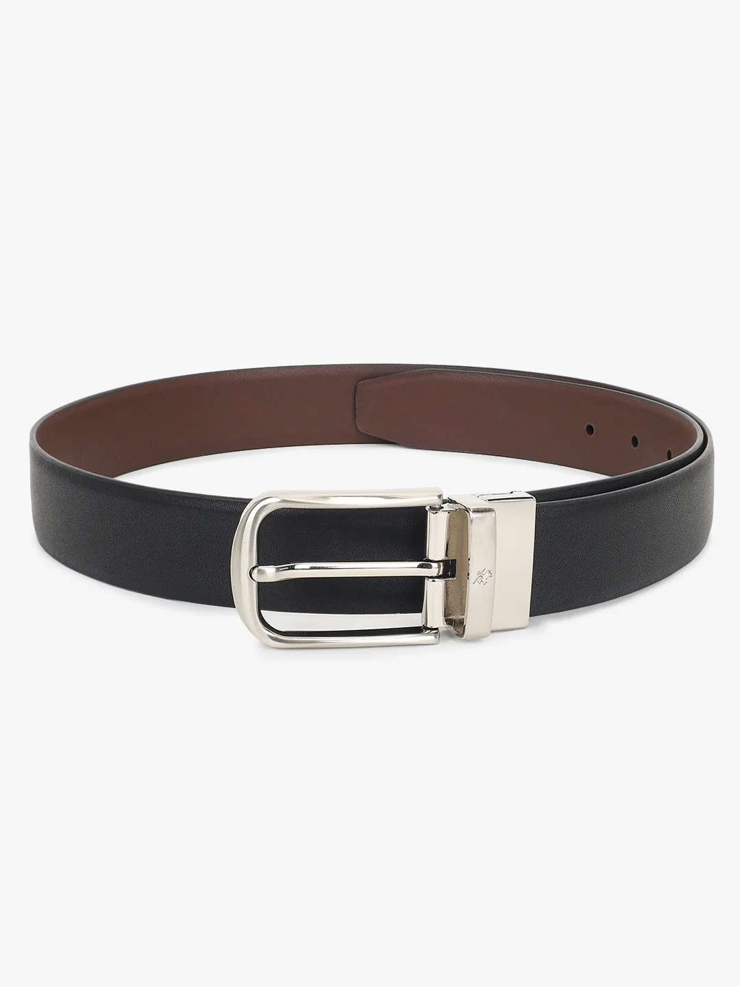 Men's Solid Black Brown Reversible Formal Belt - Image 4