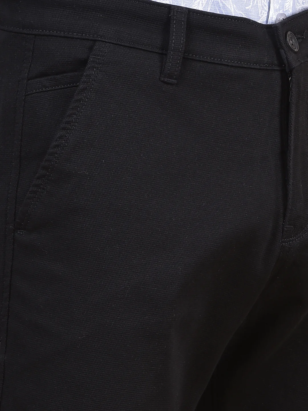 Casual Trouser for Men | Breathable & Soft with Color Fastness Regular Fit Cotton Blend Fabric Solid Pattern Button Closure - Image 7