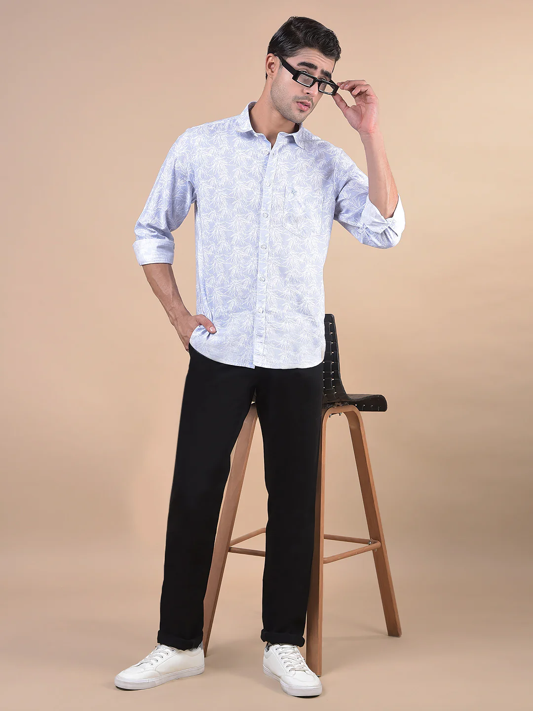 Casual Trouser for Men | Breathable & Soft with Color Fastness Regular Fit Cotton Blend Fabric Solid Pattern Button Closure - Image 8
