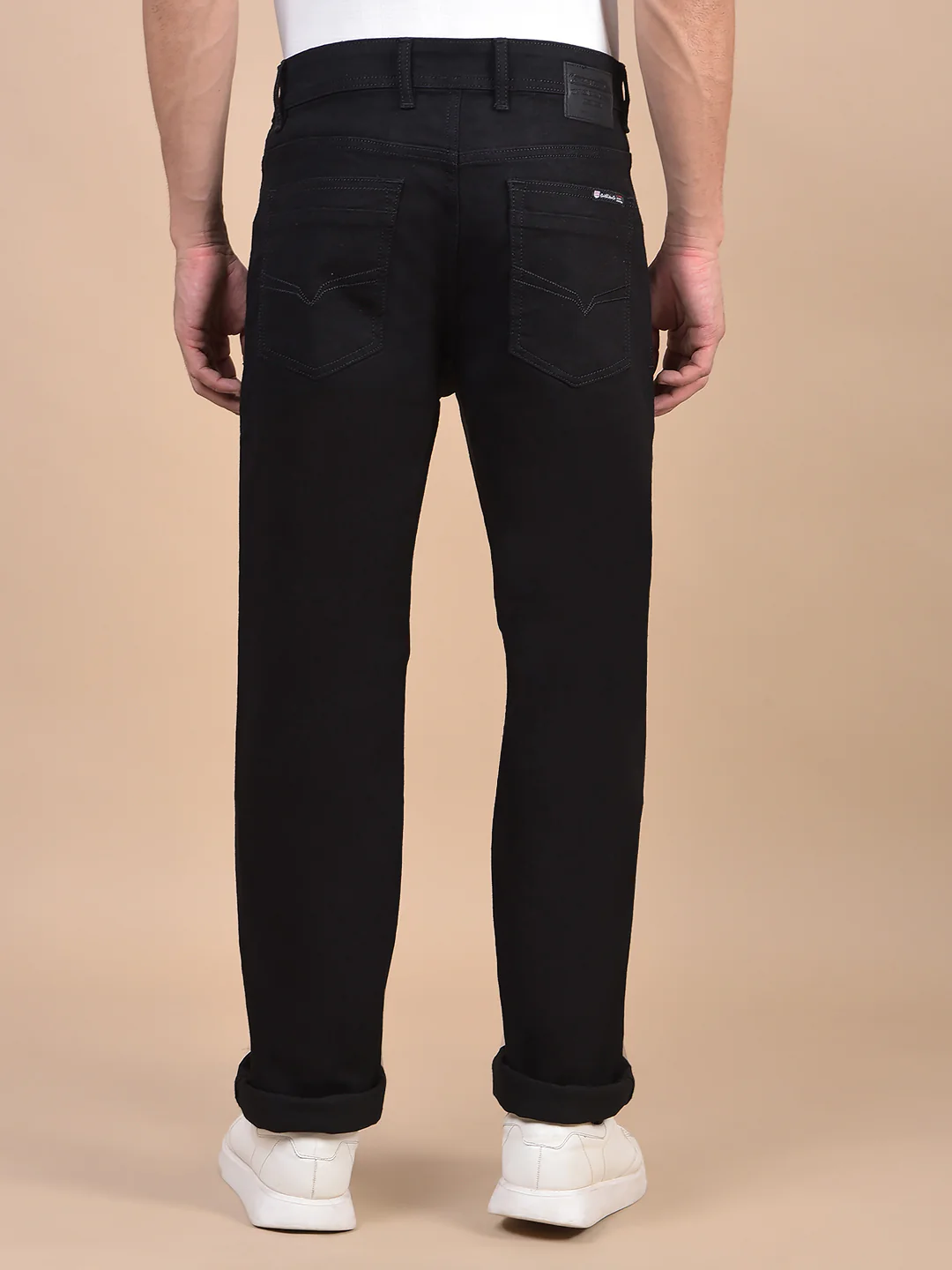 Denim Jeans for Men l Breathable & Soft with Color Fastness Straight Fit Cotton Fabric Solid Pattern Button Closure - Image 4