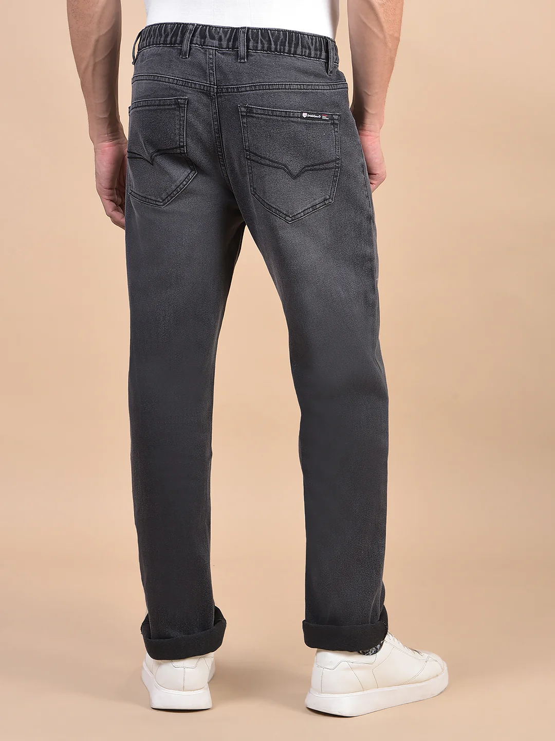 Denim Jeans for Men l Breathable & Soft with Color Fastness Straight Fit Cotton Fabric Solid Pattern Button Closure - Image 3