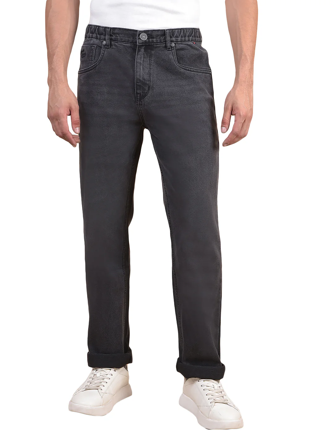 Denim Jeans for Men l Breathable & Soft with Color Fastness Straight Fit Cotton Fabric Solid Pattern Button Closure - Image 4