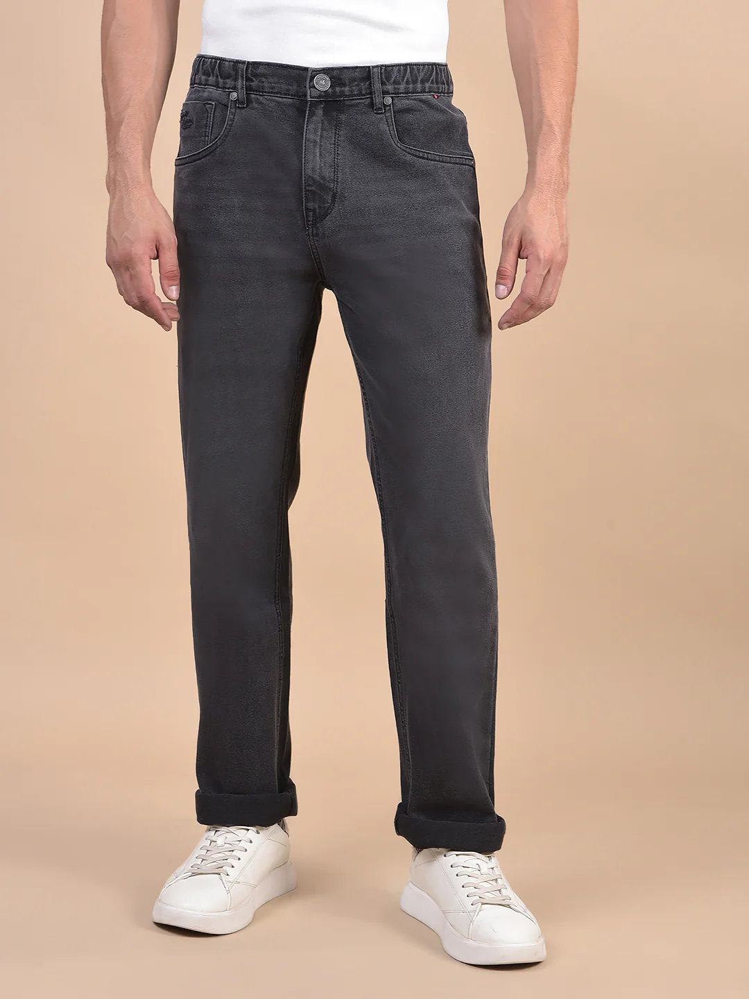 Denim Jeans for Men l Breathable & Soft with Color Fastness Straight Fit Cotton Fabric Solid Pattern Button Closure - Image 5