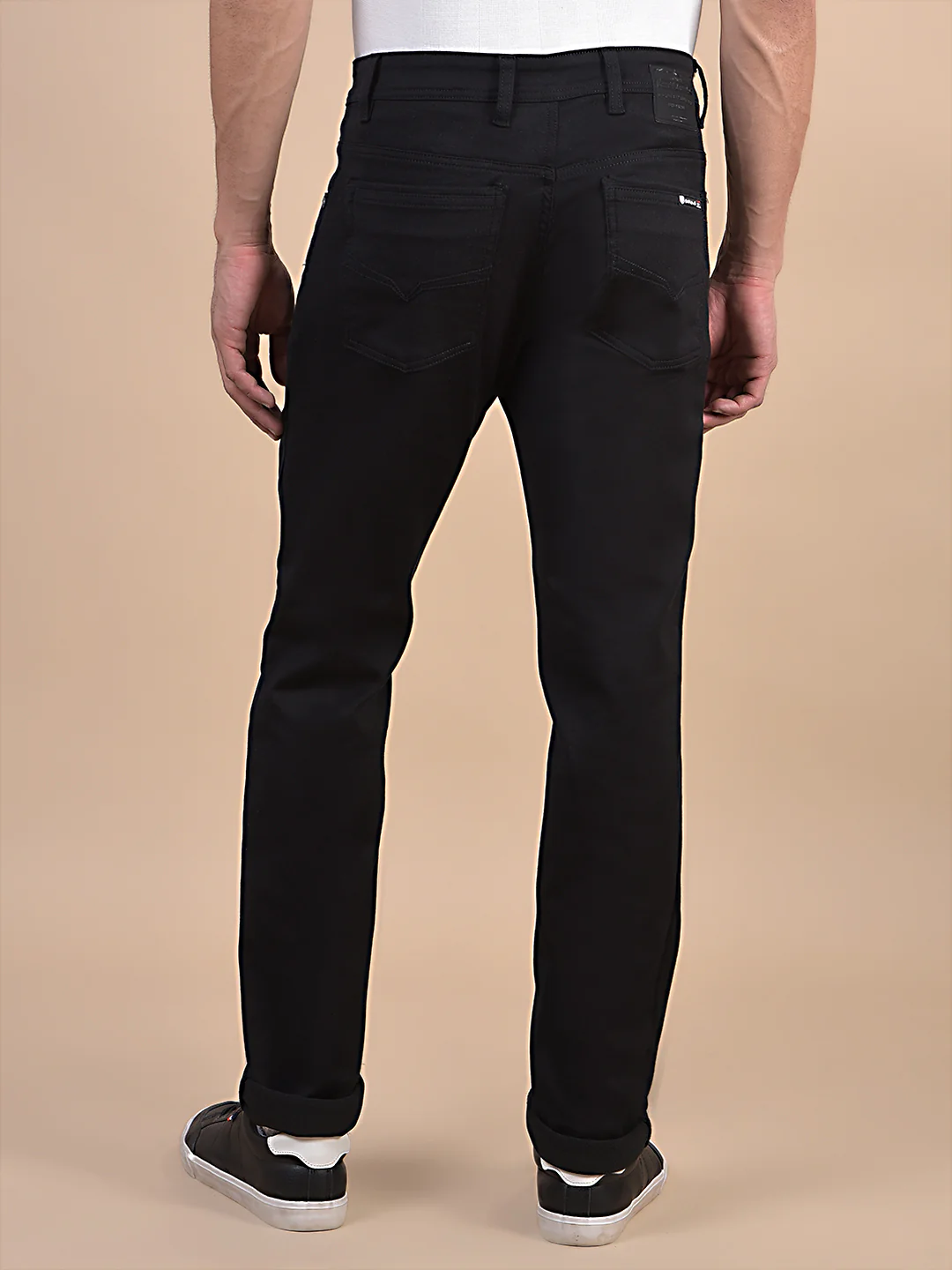 Denim Jeans for Men l Breathable & Soft with Color Fastness Ultra Narrow Fit Cotton Fabric Solid Pattern Button Closure - Image 5