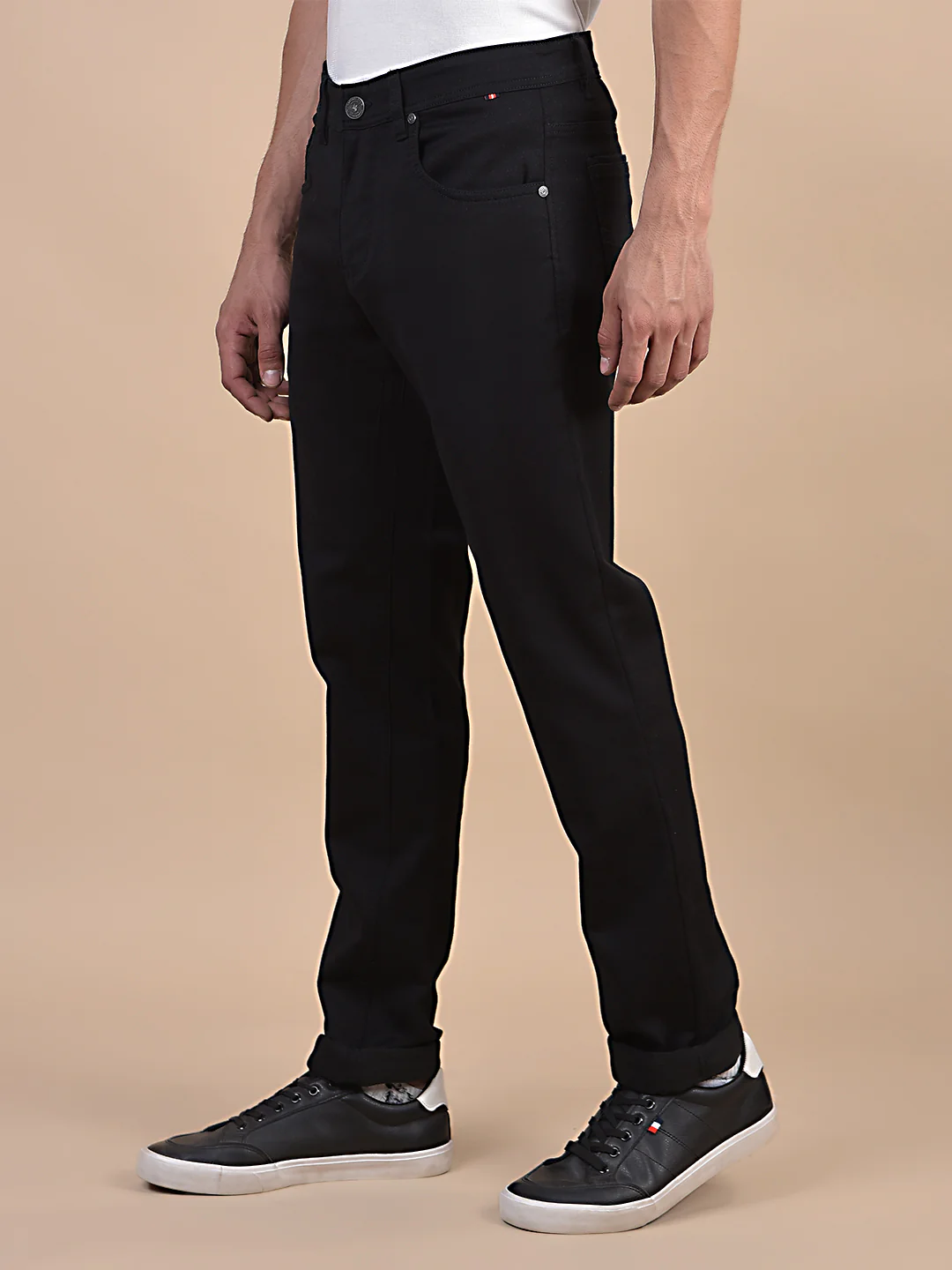 Denim Jeans for Men l Breathable & Soft with Color Fastness Ultra Narrow Fit Cotton Fabric Solid Pattern Button Closure - Image 7