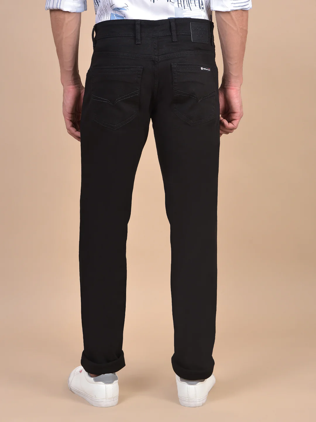 Denim Jeans for Men l Breathable & Soft with Color Fastness Ultra Narrow Fit Cotton Fabric Solid Pattern Button Closure - Image 8