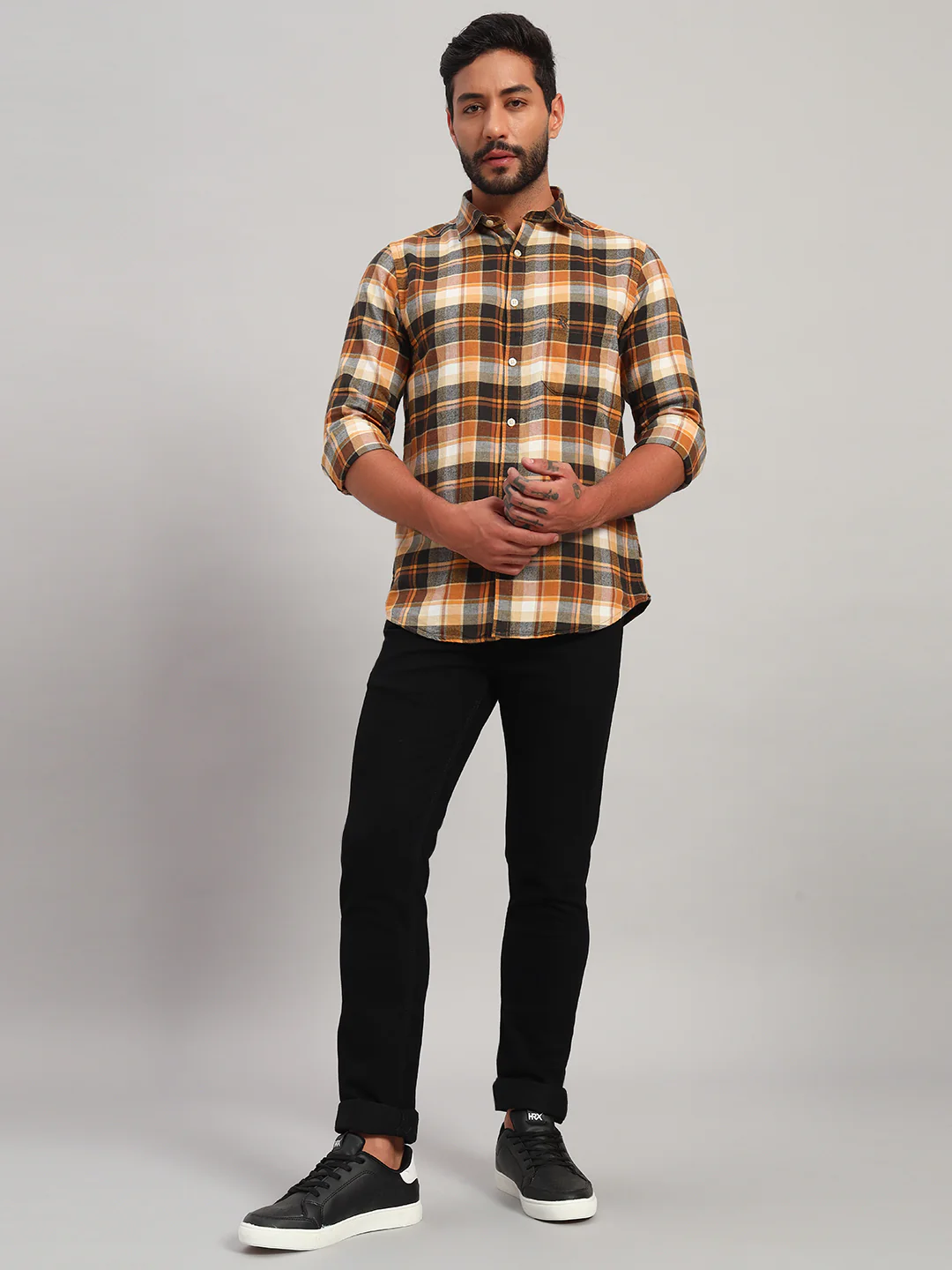 Denim Jeans for Men l Breathable & Soft with Color Fastness Ultra Narrow Fit Cotton Fabric Solid Pattern Button Closure - Image 8