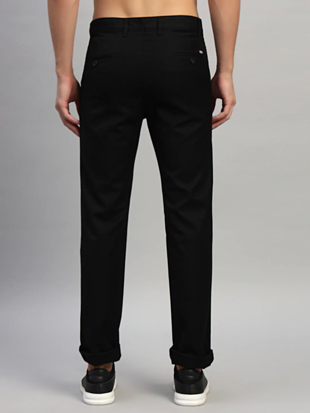 Casual Trouser for Men | Breathable & Soft with Color Fastness Regular Fit Cotton Fabric Solid Pattern Button Closure - Image 4