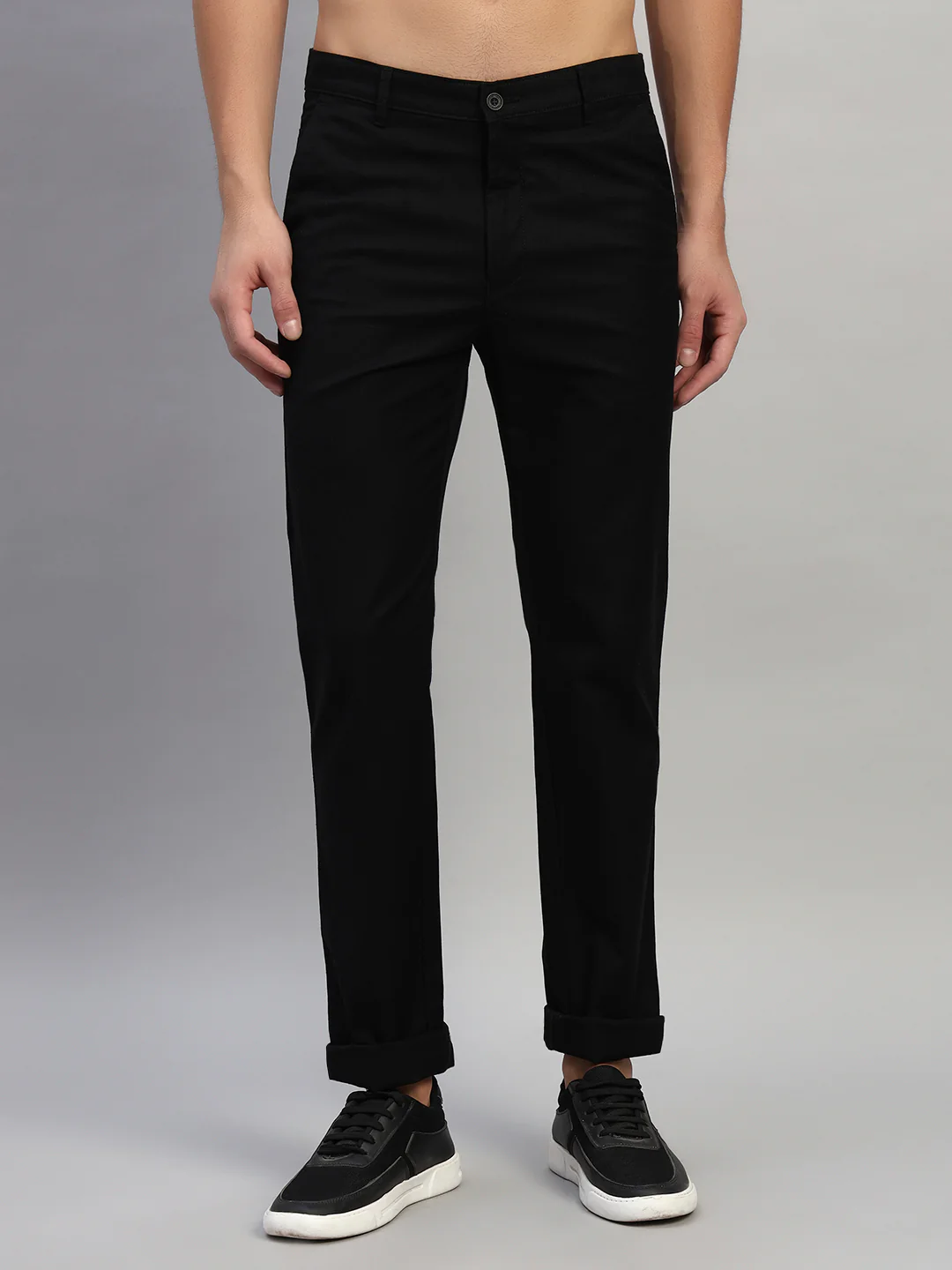 Casual Trouser for Men | Breathable & Soft with Color Fastness Regular Fit Cotton Fabric Solid Pattern Button Closure - Image 8
