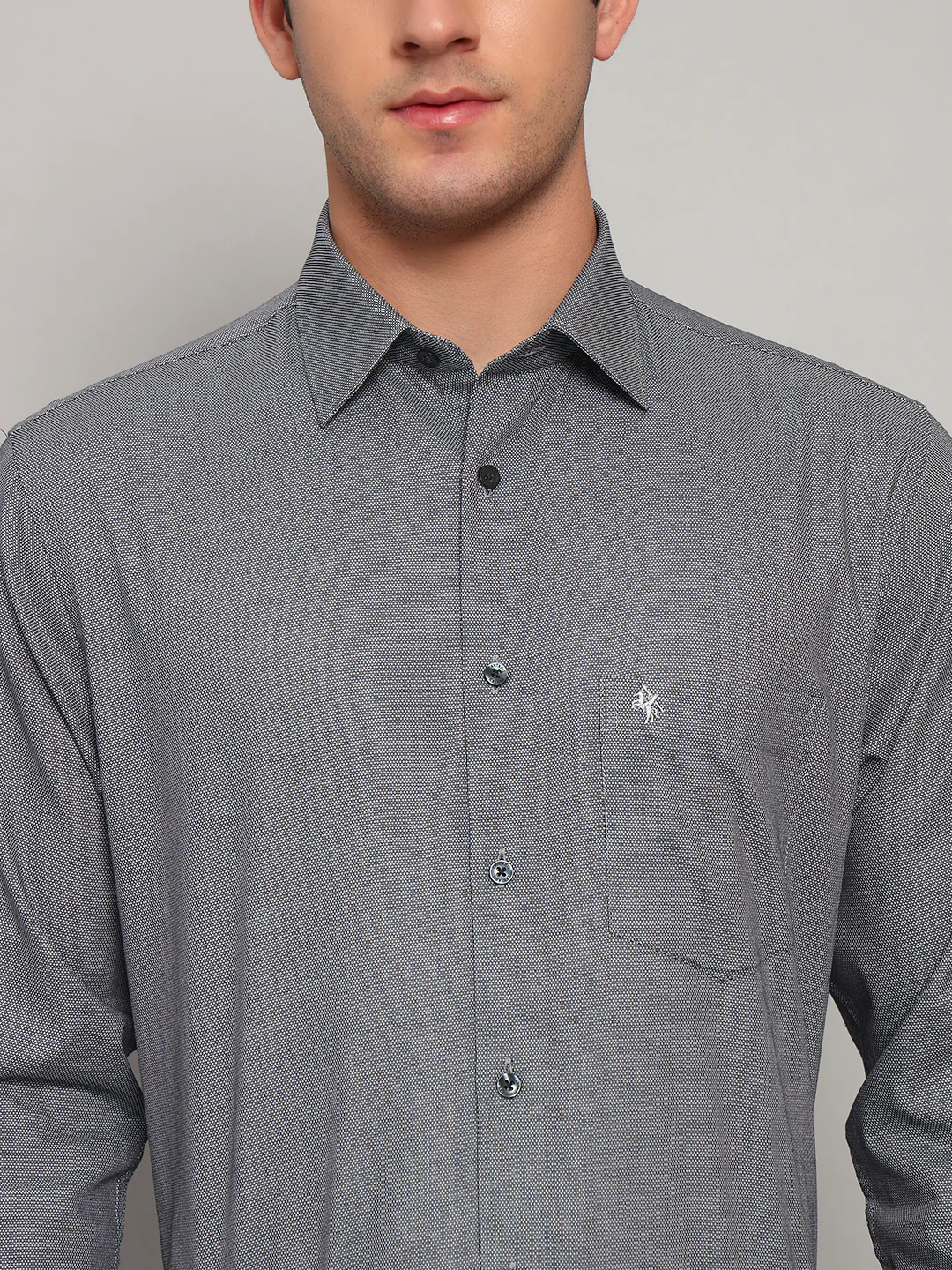 Formal Shirt for Men l Breathable & Soft with Color Fastness Regular Fit Spread Collar Neck Cotton Fabric Solid Pattern - Image 4