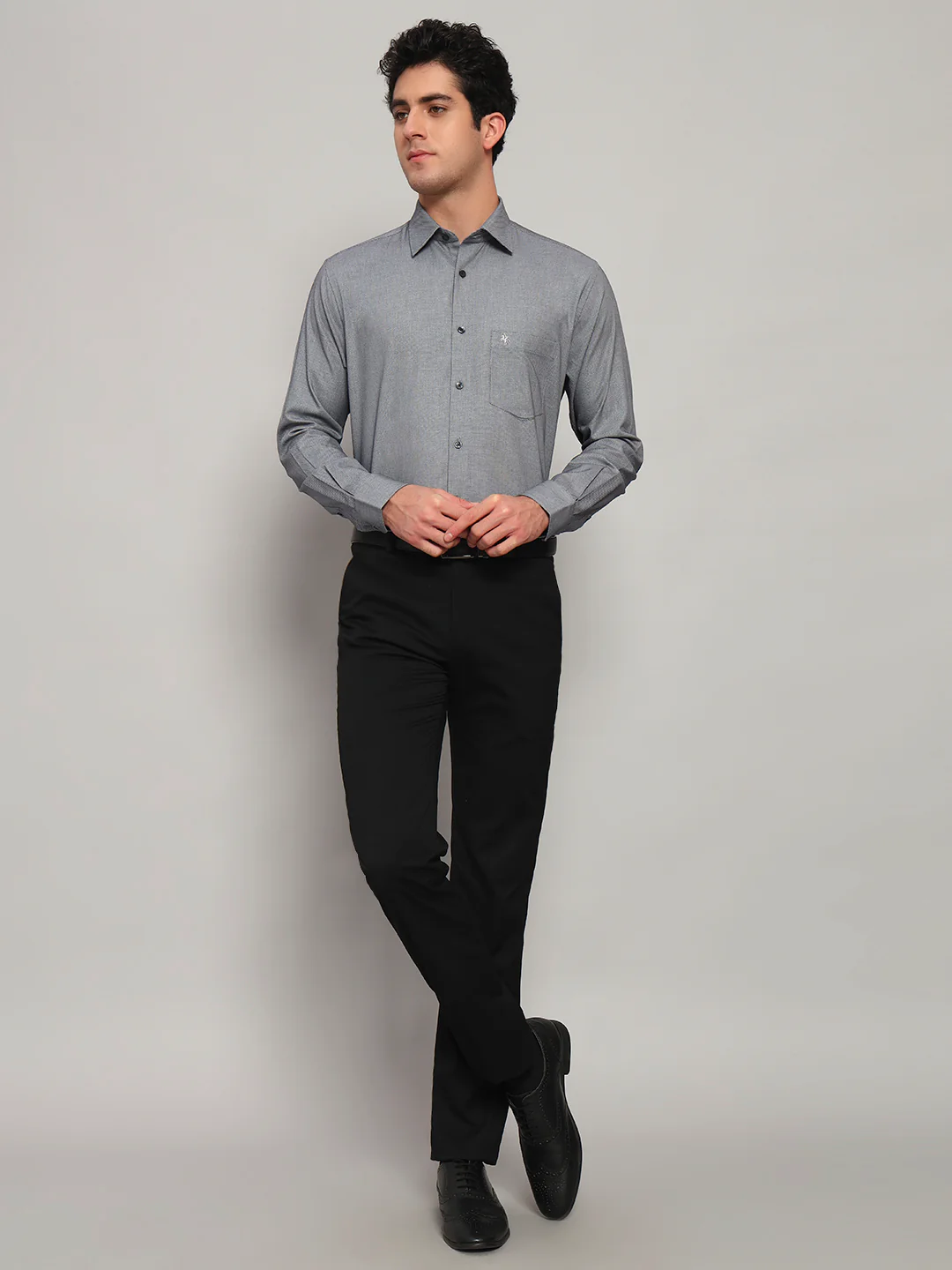 Formal Shirt for Men l Breathable & Soft with Color Fastness Regular Fit Spread Collar Neck Cotton Fabric Solid Pattern - Image 5