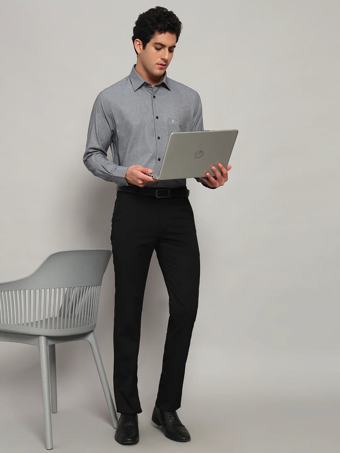 Formal Shirt for Men l Breathable & Soft with Color Fastness Regular Fit Spread Collar Neck Cotton Fabric Solid Pattern - Image 6