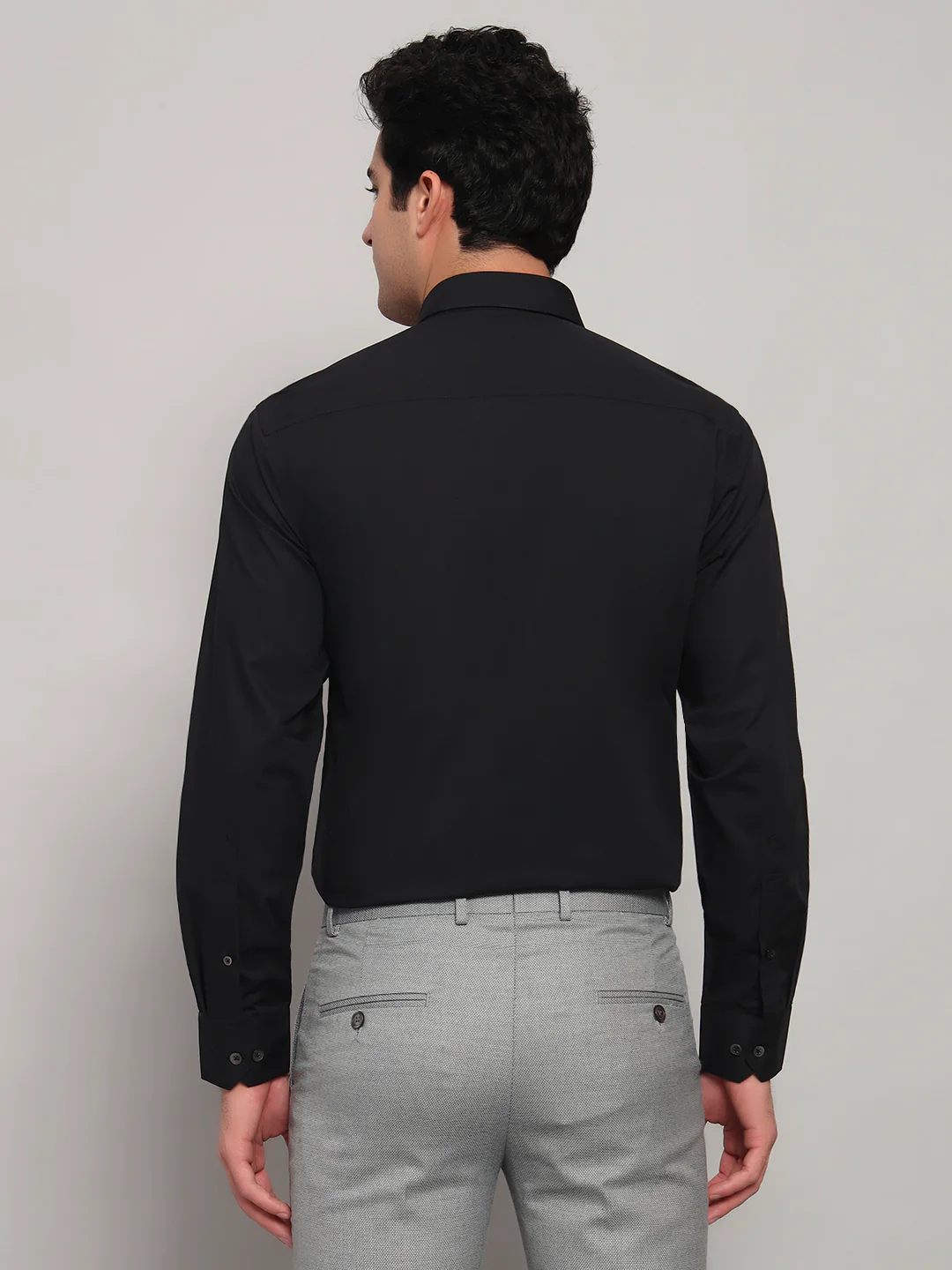 Formal Shirt for Men l Breathable & Soft with Color Fastness Regular Fit Spread Collar Neck Cotton Fabric Solid Pattern - Image 2