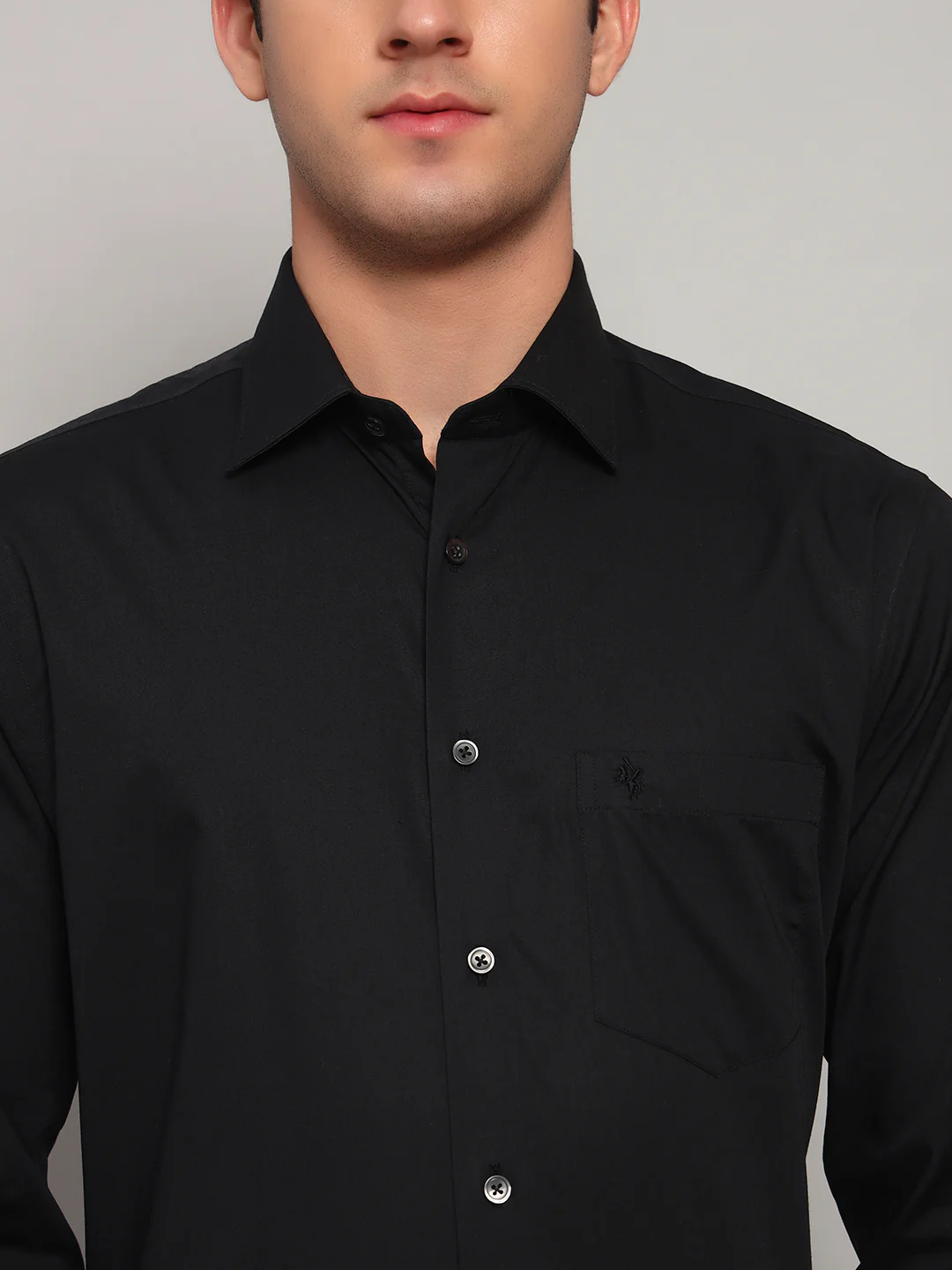 Formal Shirt for Men l Breathable & Soft with Color Fastness Regular Fit Spread Collar Neck Cotton Fabric Solid Pattern - Image 5