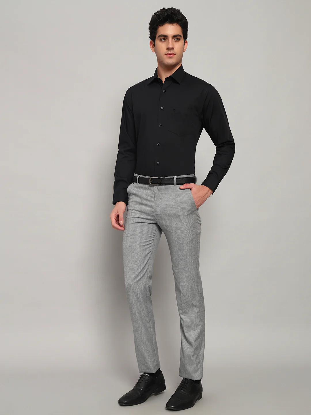 Formal Shirt for Men l Breathable & Soft with Color Fastness Regular Fit Spread Collar Neck Cotton Fabric Solid Pattern - Image 6