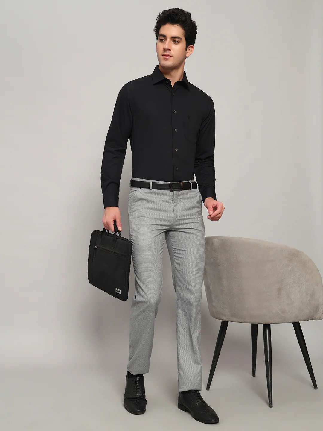 Formal Shirt for Men l Breathable & Soft with Color Fastness Regular Fit Spread Collar Neck Cotton Fabric Solid Pattern - Image 7