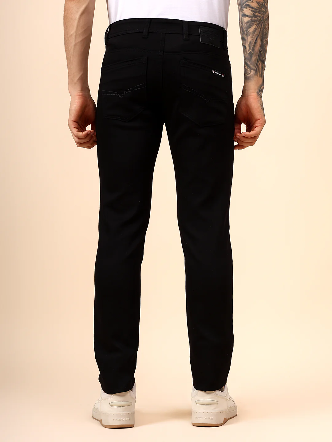 Casual Trouser for Men | Breathable & Soft with Color Fastness Regular Fit Cotton Blend Fabric Solid Pattern Button Closure - Image 6