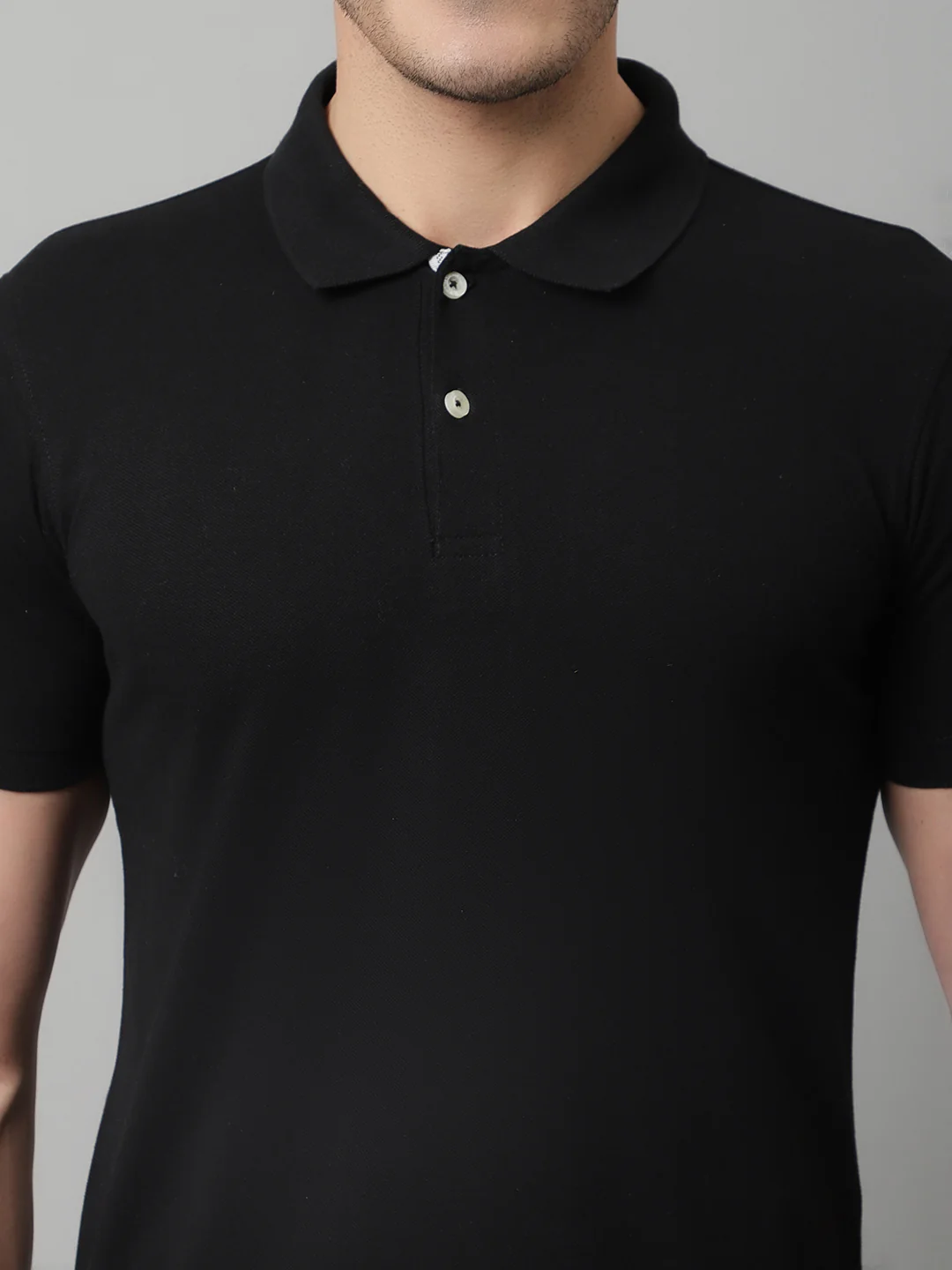 T-Shirt for Men | Breathable & Soft with Color Fastness Regular Fit Polo Neck Poly Cotton Fabric Solid Pattern - Image 6