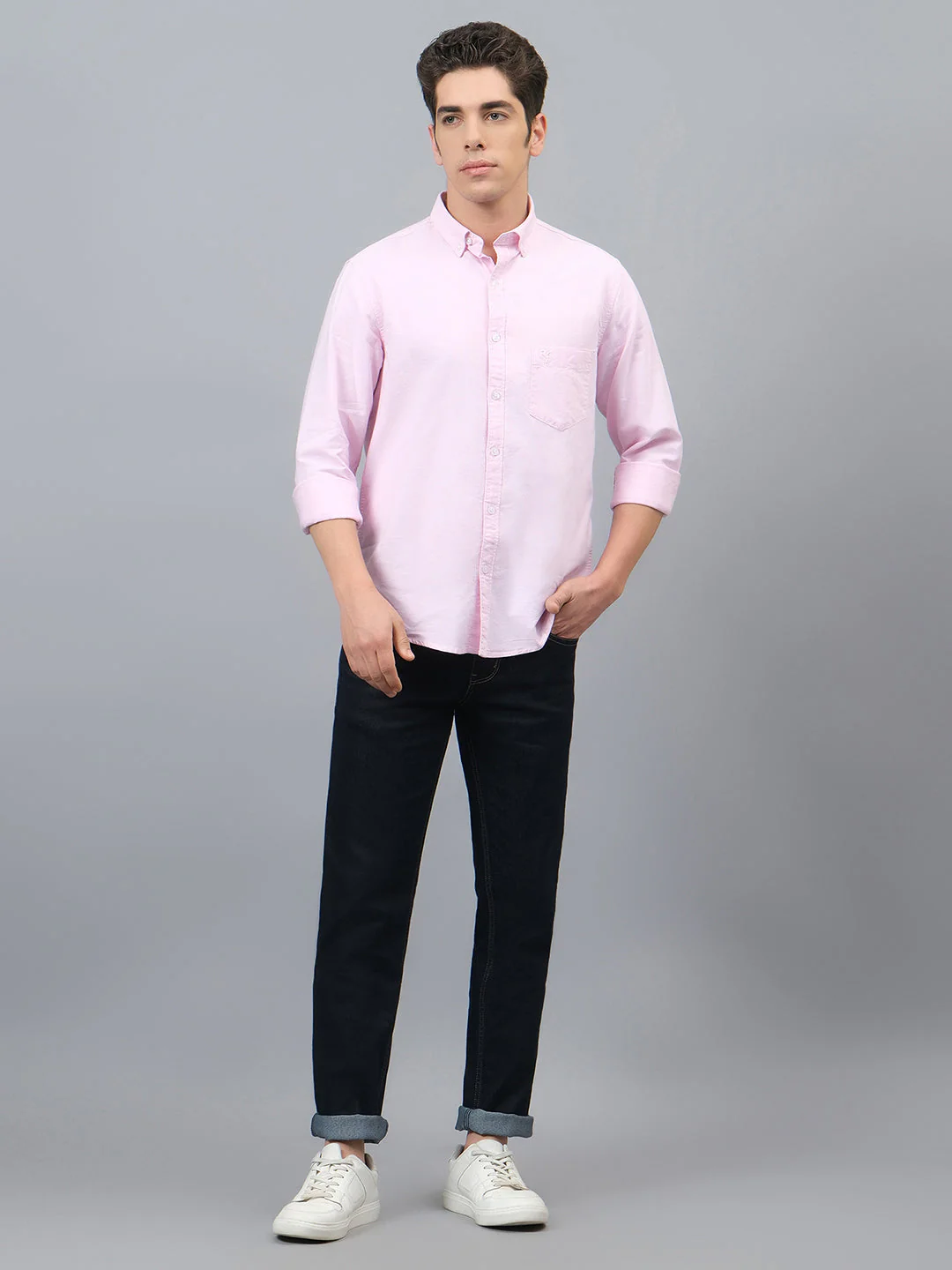 Denim Jeans for Men l Breathable & Soft with Color Fastness Ultra Narrow Fit Cotton Fabric Solid Pattern Button Closure - Image 7