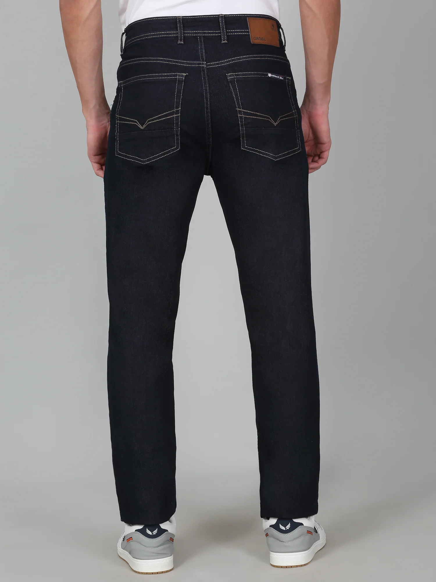 Denim Jeans for Men l Breathable & Soft with Color Fastness Straight Fit Cotton Fabric Solid Pattern Button Closure - Image 6
