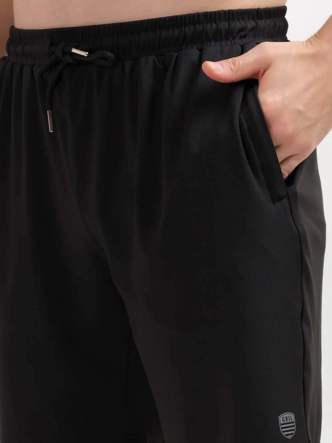 Men's Solid Black Regular Fit Casual Shorts - Image 7