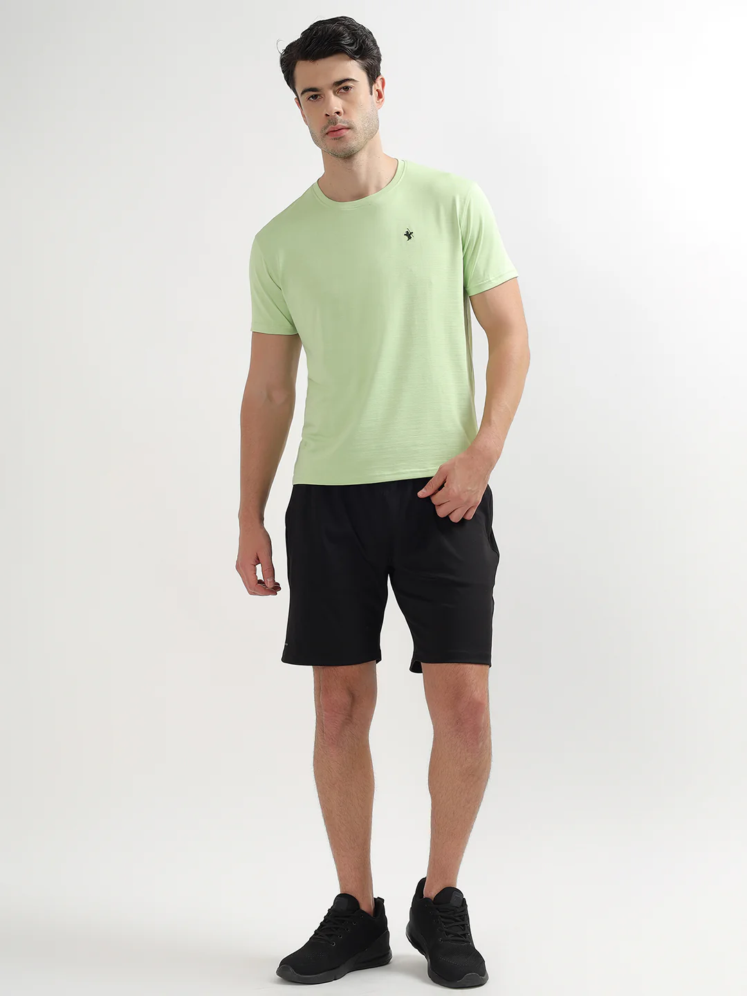 Men's Solid Black Regular Fit Casual Shorts - Image 9