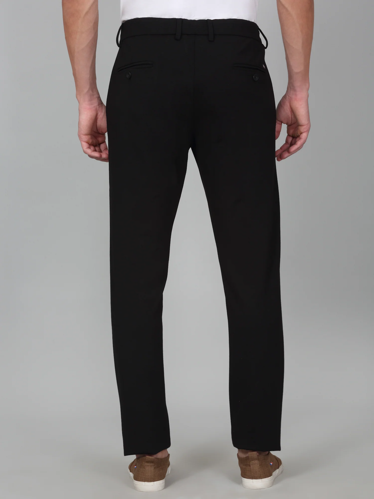 Casual Trouser for Men | Breathable & Soft with Color Fastness Regular Fit Poly Cotton Fabric Solid Pattern Button Closure - Image 5