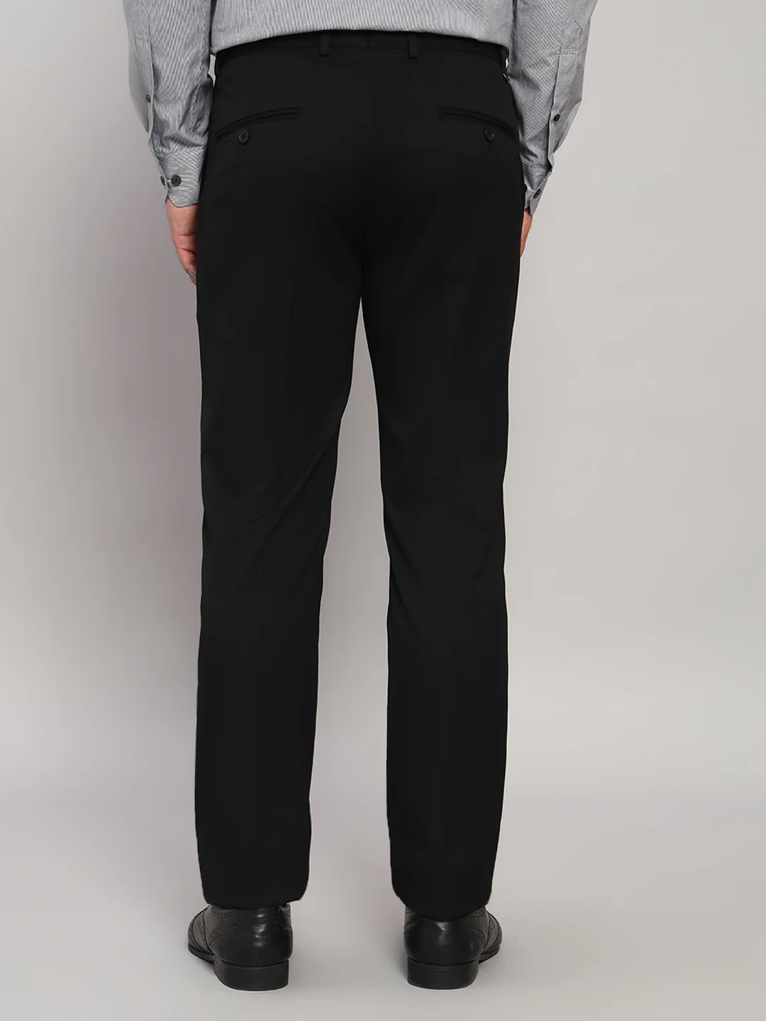 Formal Trouser for Men | Breathable & Soft with Color Fastness Regular Fit Poly Viscose Fabric Solid Pattern Hook & Eye Closure - Image 2