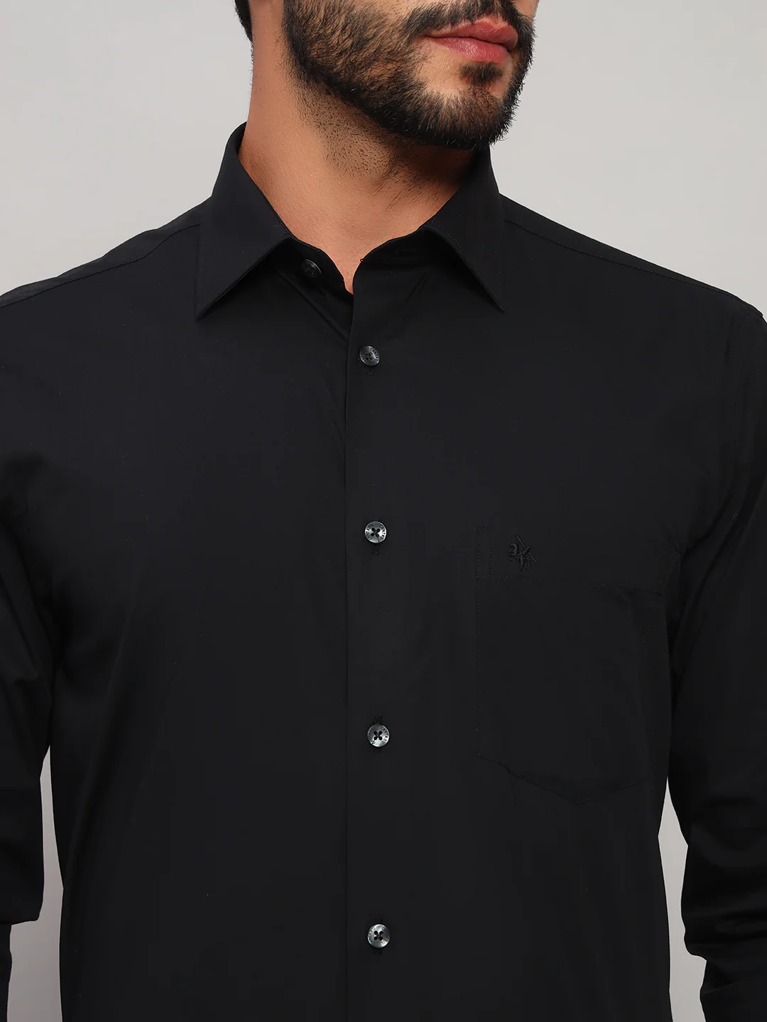 Formal Shirt for Men l Breathable & Soft with Color Fastness Regular Fit Spread Collar Neck Cotton Blend Fabric Solid Pattern - Image 6
