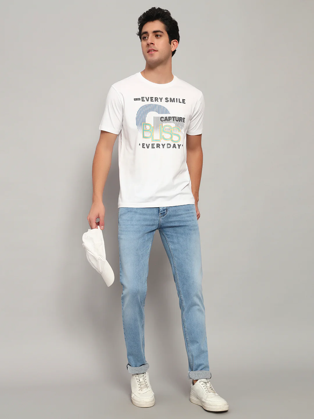 Denim Jeans for Men l Breathable & Soft with Color Fastness Ultra Narrow Fit Cotton Fabric Solid Pattern Button Closure - Image 8