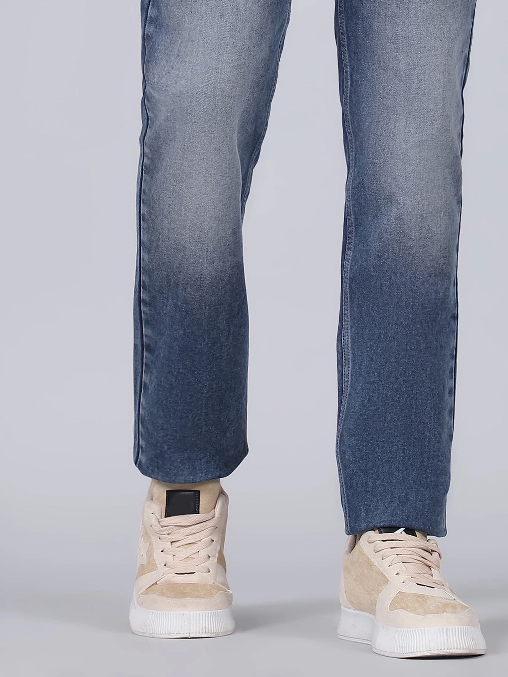 Denim Jeans for Men l Breathable & Soft with Color Fastness Straight Fit Cotton Fabric Solid Pattern Button Closure - Image 7