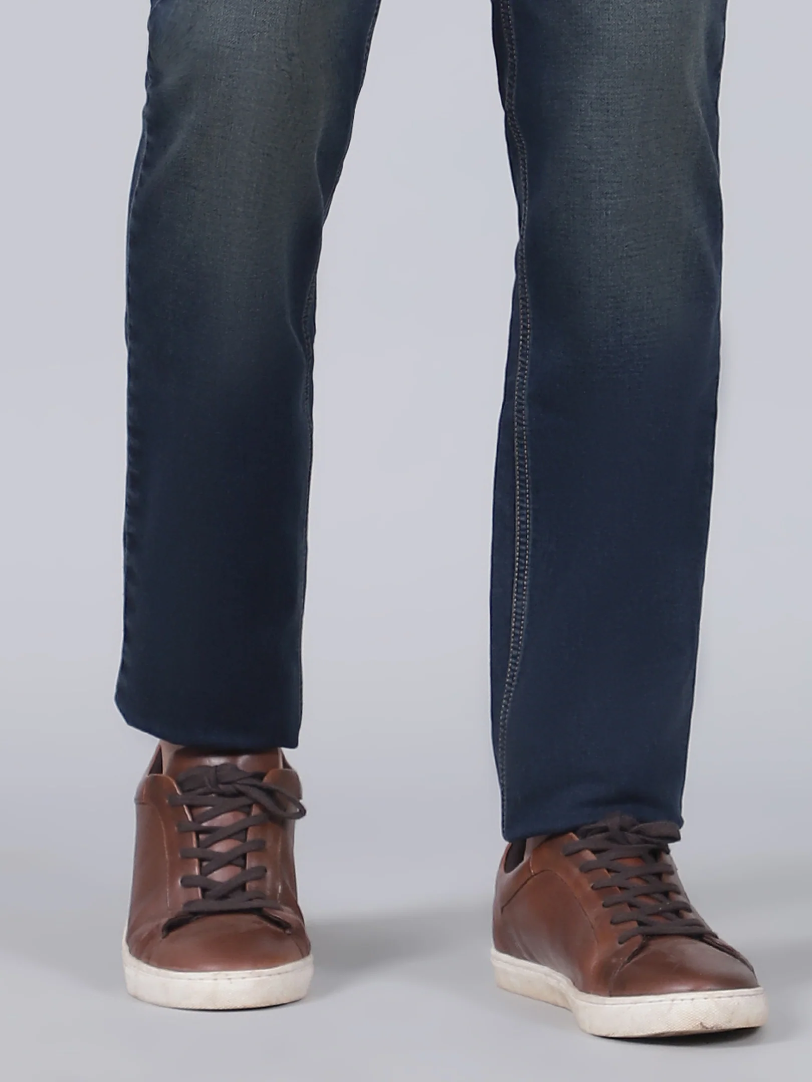 Denim Jeans for Men l Breathable & Soft with Color Fastness Ultra Narrow Fit Cotton Fabric Solid Pattern Button Closure - Image 6