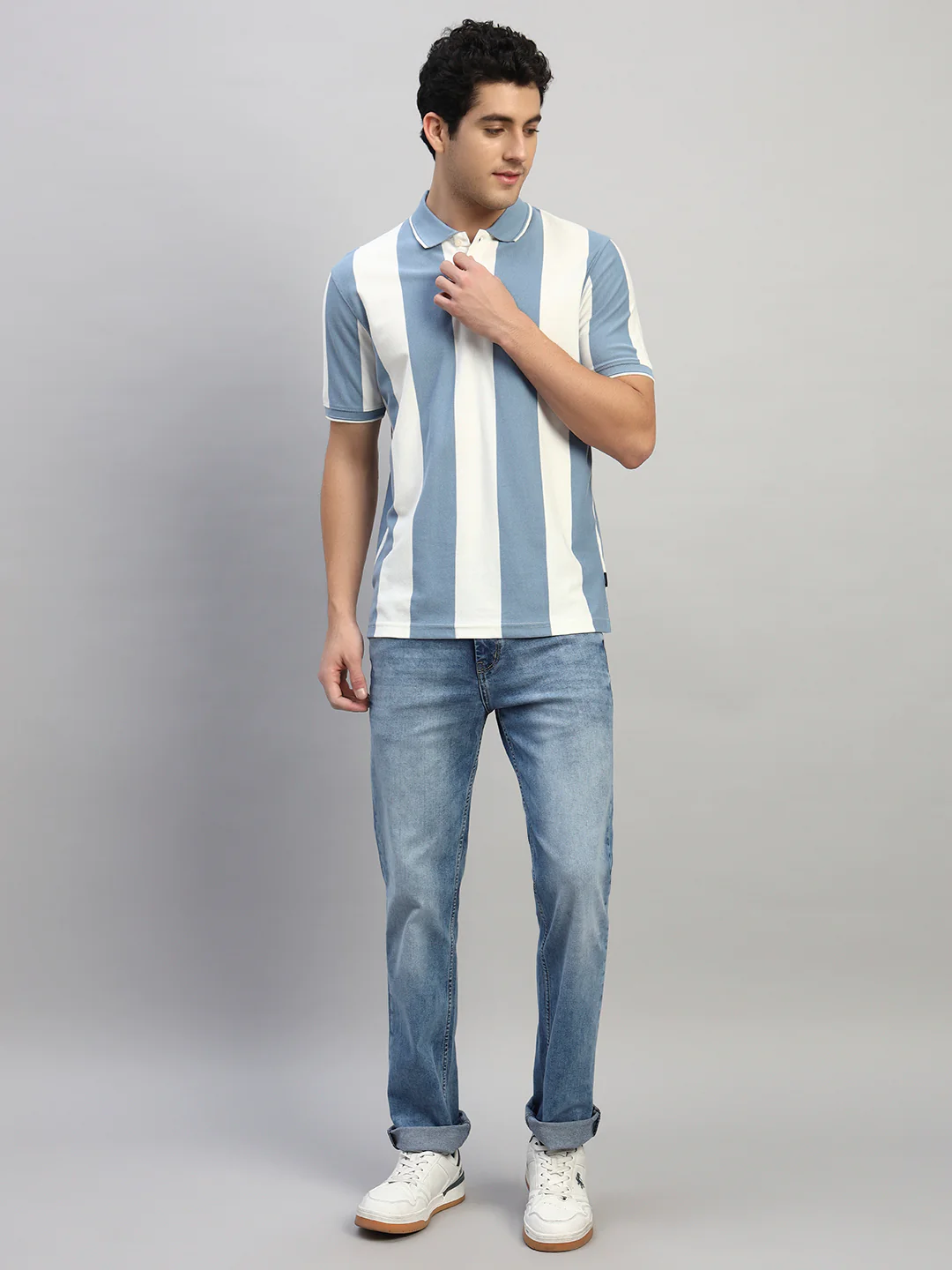 Denim Jeans for Men l Breathable & Soft with Color Fastness Straight Fit Cotton Fabric Solid Pattern Button Closure - Image 9