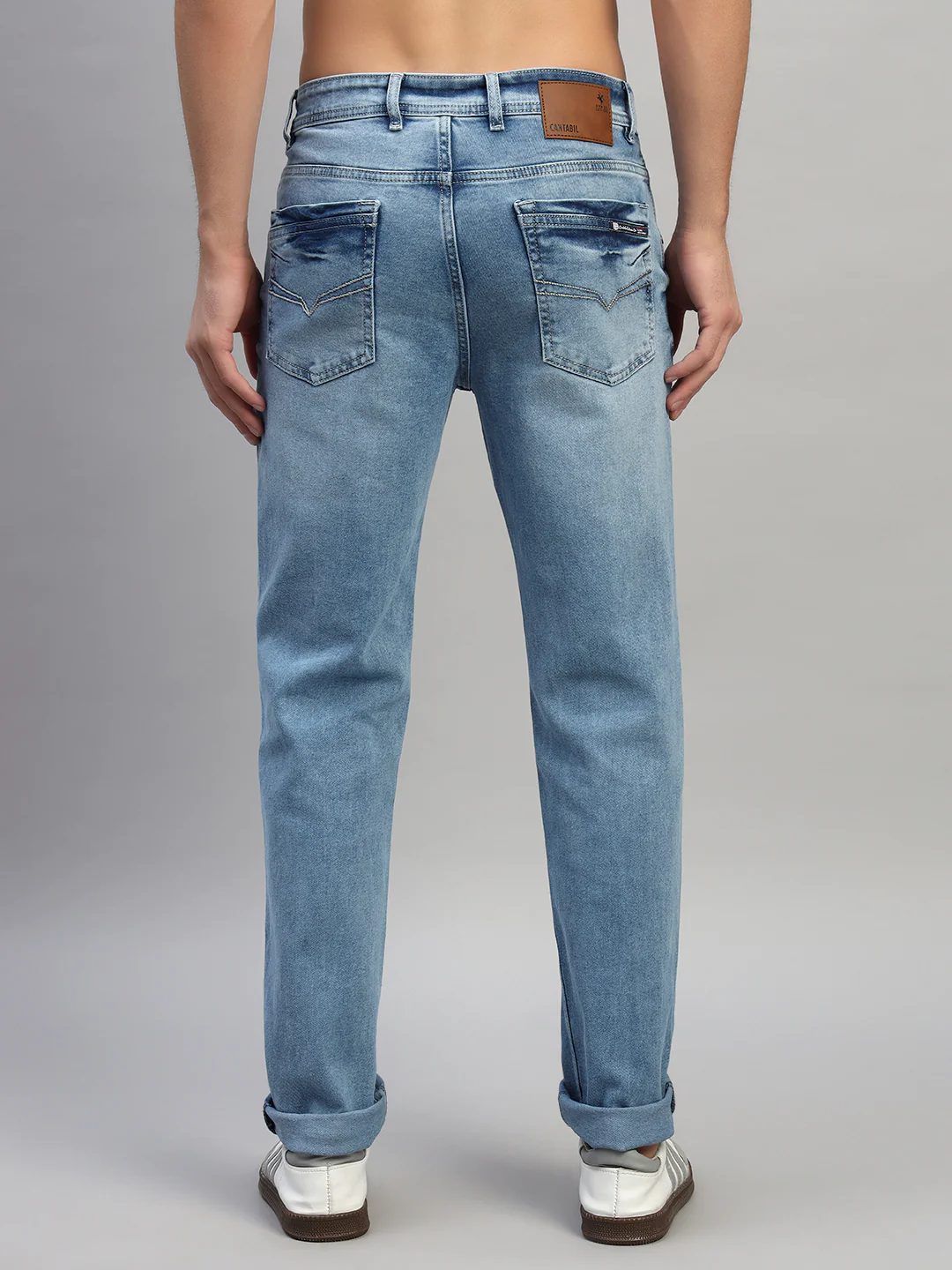Denim Jeans for Men l Breathable & Soft with Color Fastness Straight Fit Cotton Fabric Solid Pattern Button Closure - Image 5