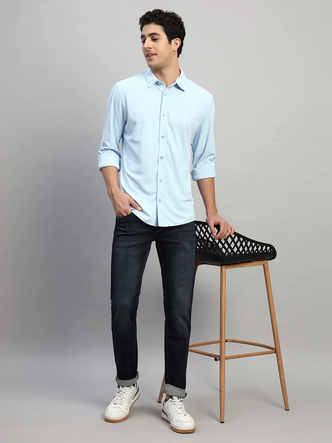 Denim Jeans for Men l Breathable & Soft with Color Fastness Ultra Narrow Fit Cotton Fabric Solid Pattern Button Closure - Image 8