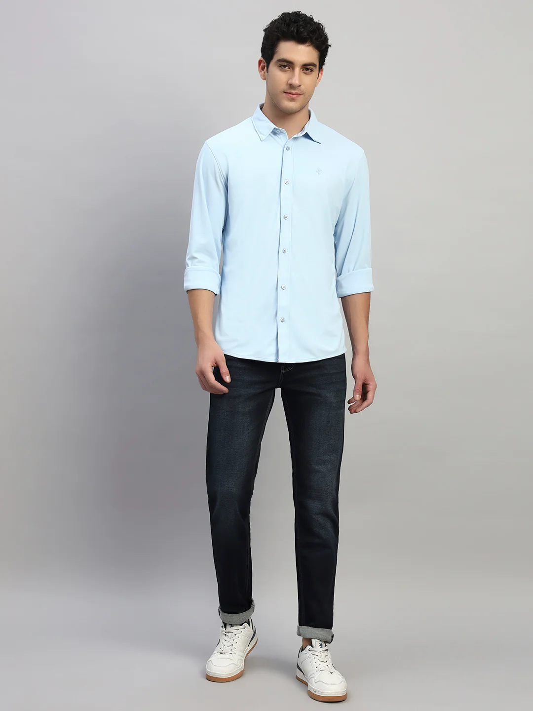 Denim Jeans for Men l Breathable & Soft with Color Fastness Ultra Narrow Fit Cotton Fabric Solid Pattern Button Closure - Image 9