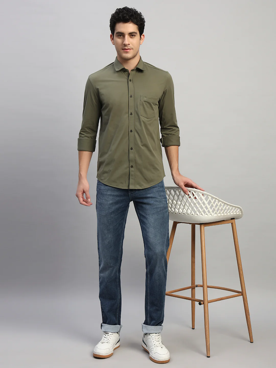 Denim Jeans for Men l Breathable & Soft with Color Fastness Ultra Narrow Fit Cotton Fabric Solid Pattern Button Closure - Image 8