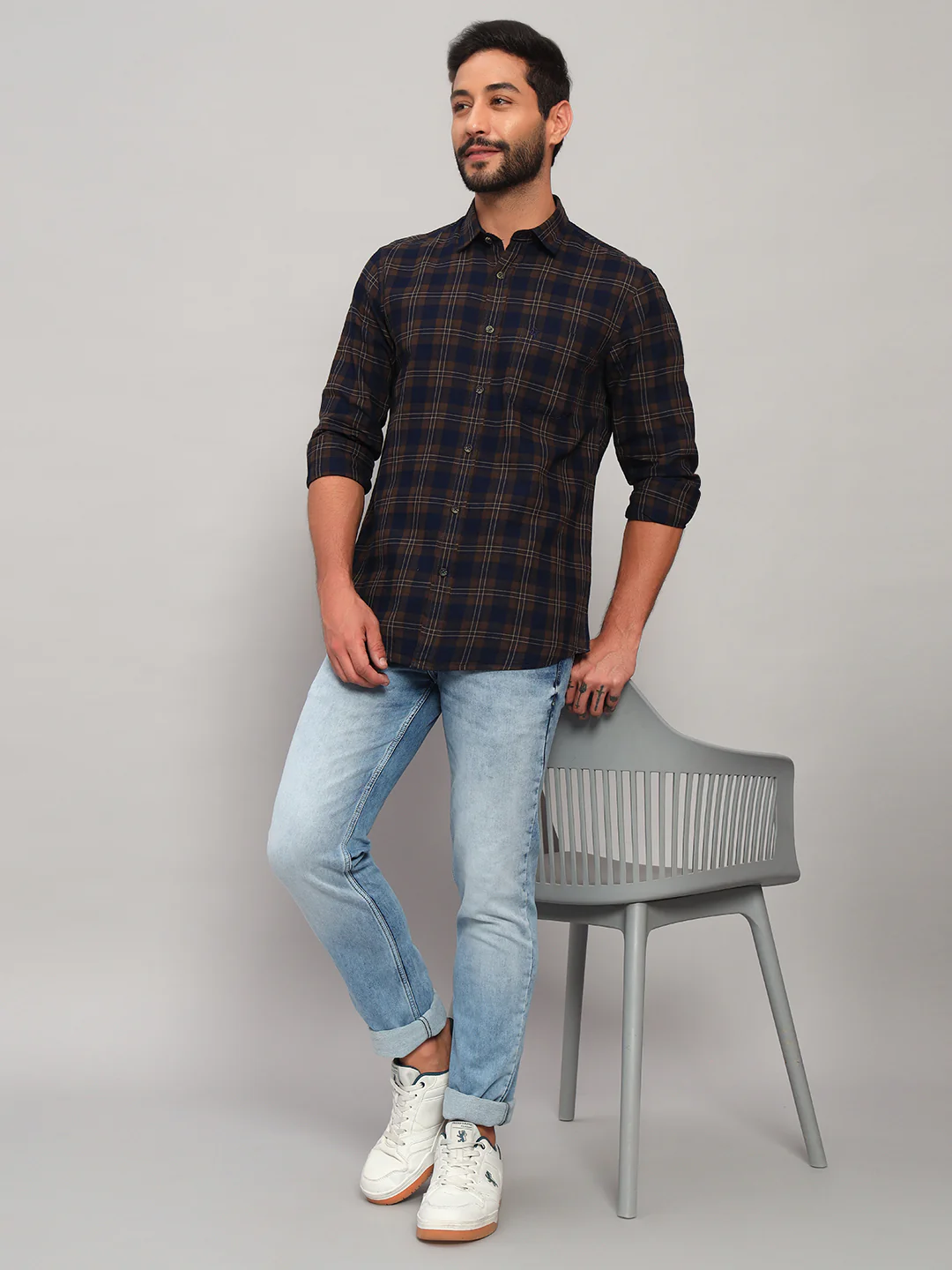 Denim Jeans for Men l Breathable & Soft with Color Fastness Ultra Narrow Fit Cotton Fabric Solid Pattern Button Closure - Image 7