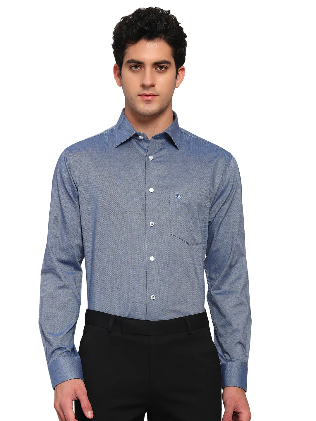 Formal Shirt for Men l Breathable & Soft with Color Fastness Regular Fit Spread Collar Neck Cotton Fabric Solid Pattern - Image 2