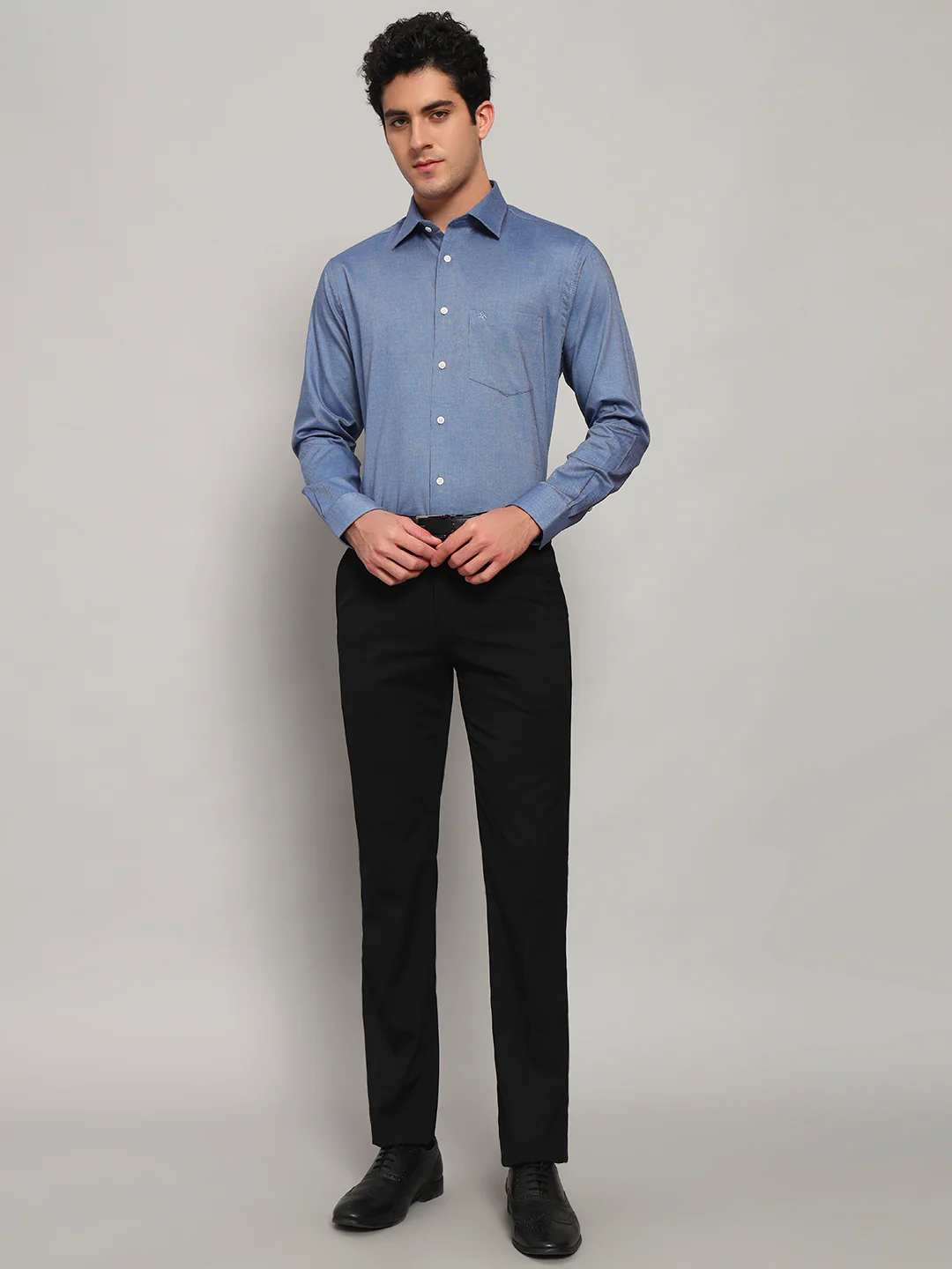 Formal Shirt for Men l Breathable & Soft with Color Fastness Regular Fit Spread Collar Neck Cotton Fabric Solid Pattern - Image 7