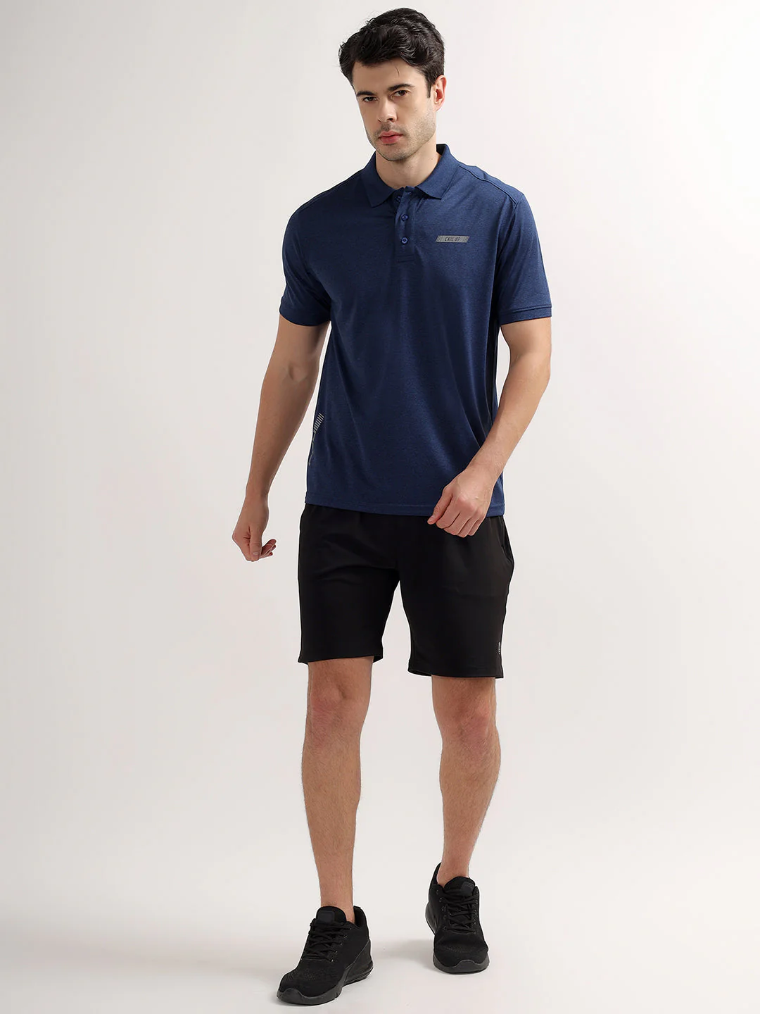 T-Shirt for Men | Breathable & Soft with Color Fastness Regular Fit Polo Neck Polyester Fabric Solid Pattern - Image 2