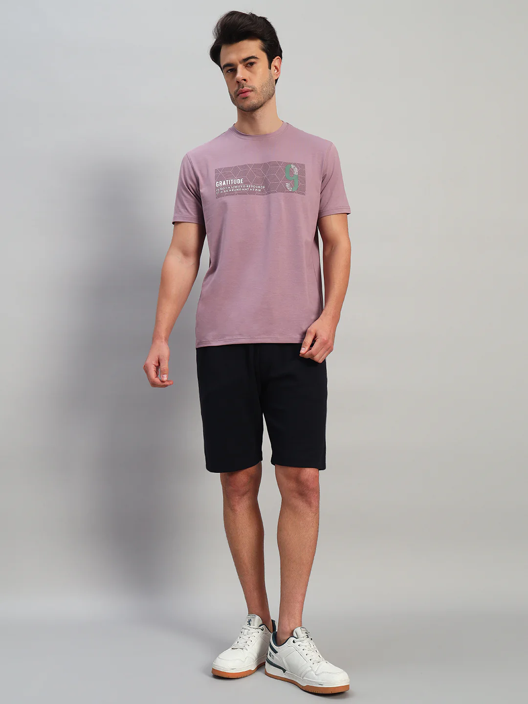 Men's Solid Blue Regular Fit Casual Bermuda - Image 8