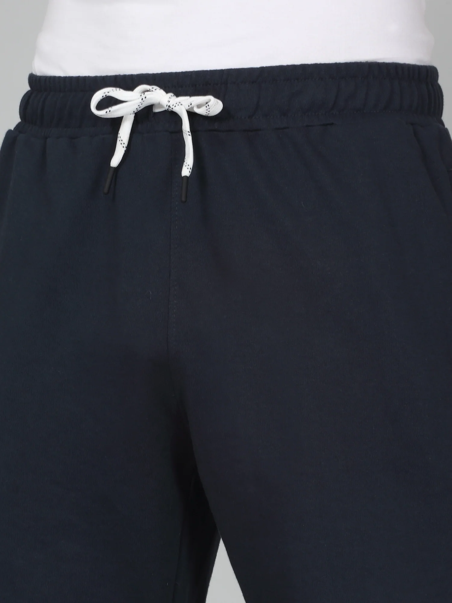 Men's Solid Blue Regular Fit Casual Bermuda - Image 6