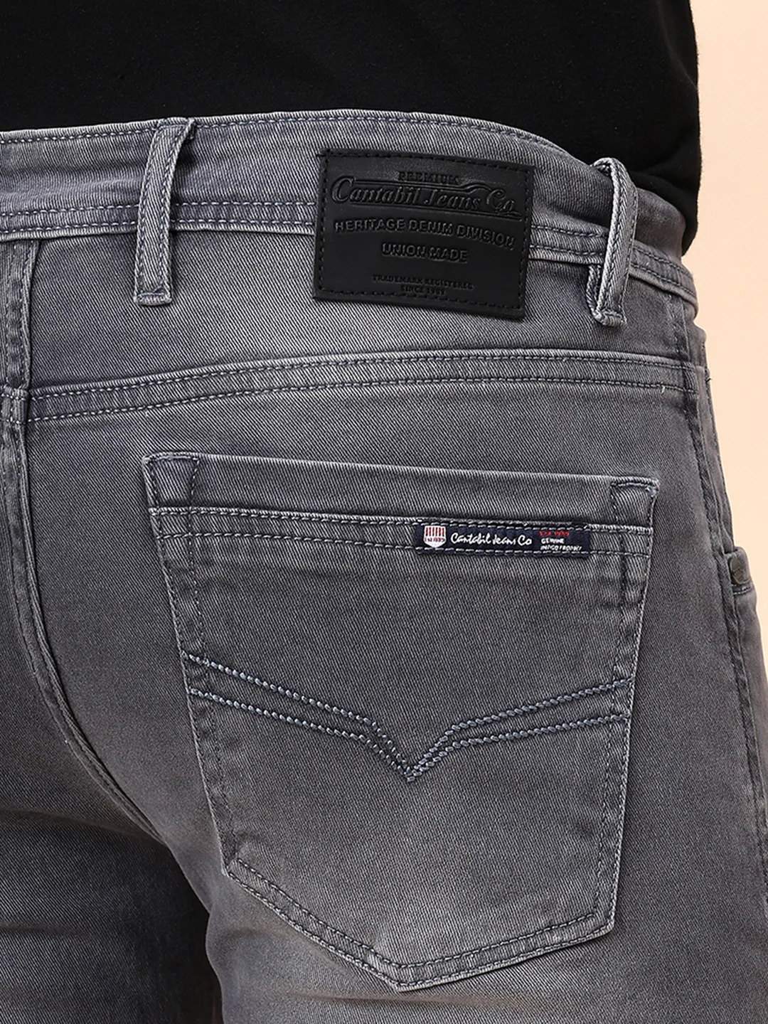 Denim Jeans for Men l Breathable & Soft with Color Fastness Ultra Narrow Fit Cotton Fabric Solid Pattern Button Closure - Image 8