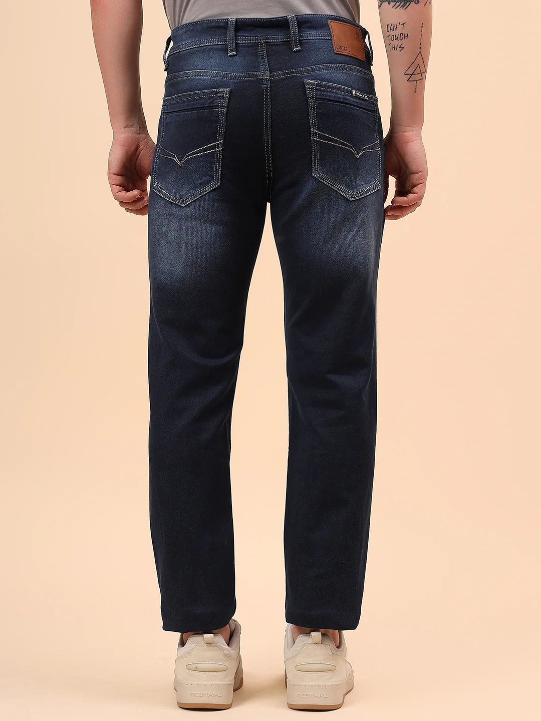 Denim Jeans for Men l Breathable & Soft with Color Fastness Slim Fit Cotton Fabric Solid Pattern Button Closure - Image 7