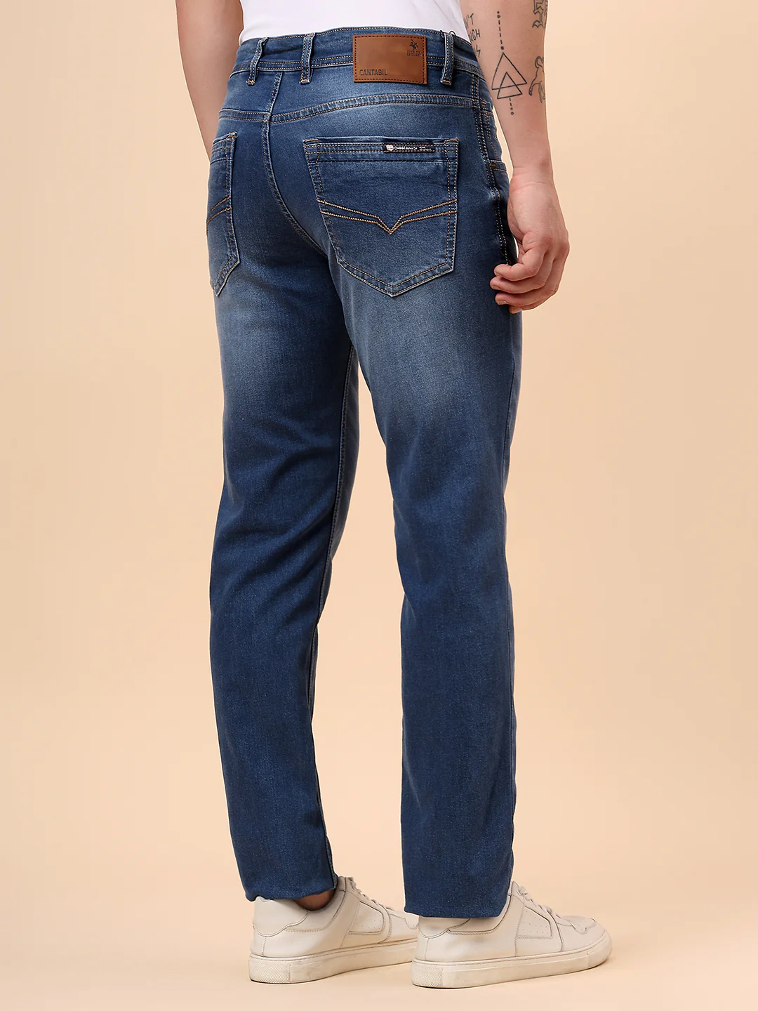 Denim Jeans for Men l Breathable & Soft with Color Fastness Slim Fit Cotton Fabric Solid Pattern Button Closure - Image 7