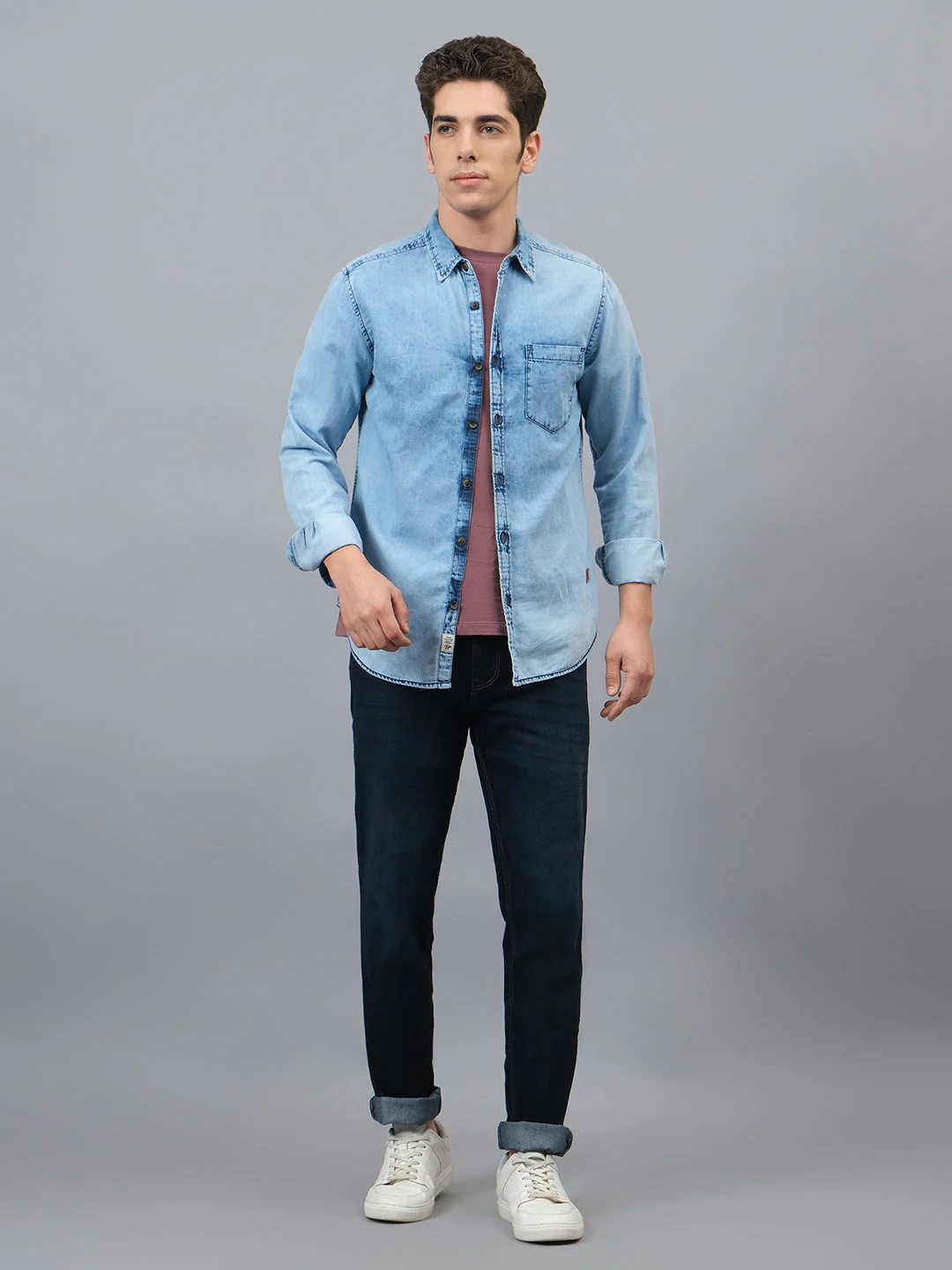Denim Jeans for Men l Breathable & Soft with Color Fastness Ultra Narrow Fit Cotton Fabric Solid Pattern Button Closure - Image 7